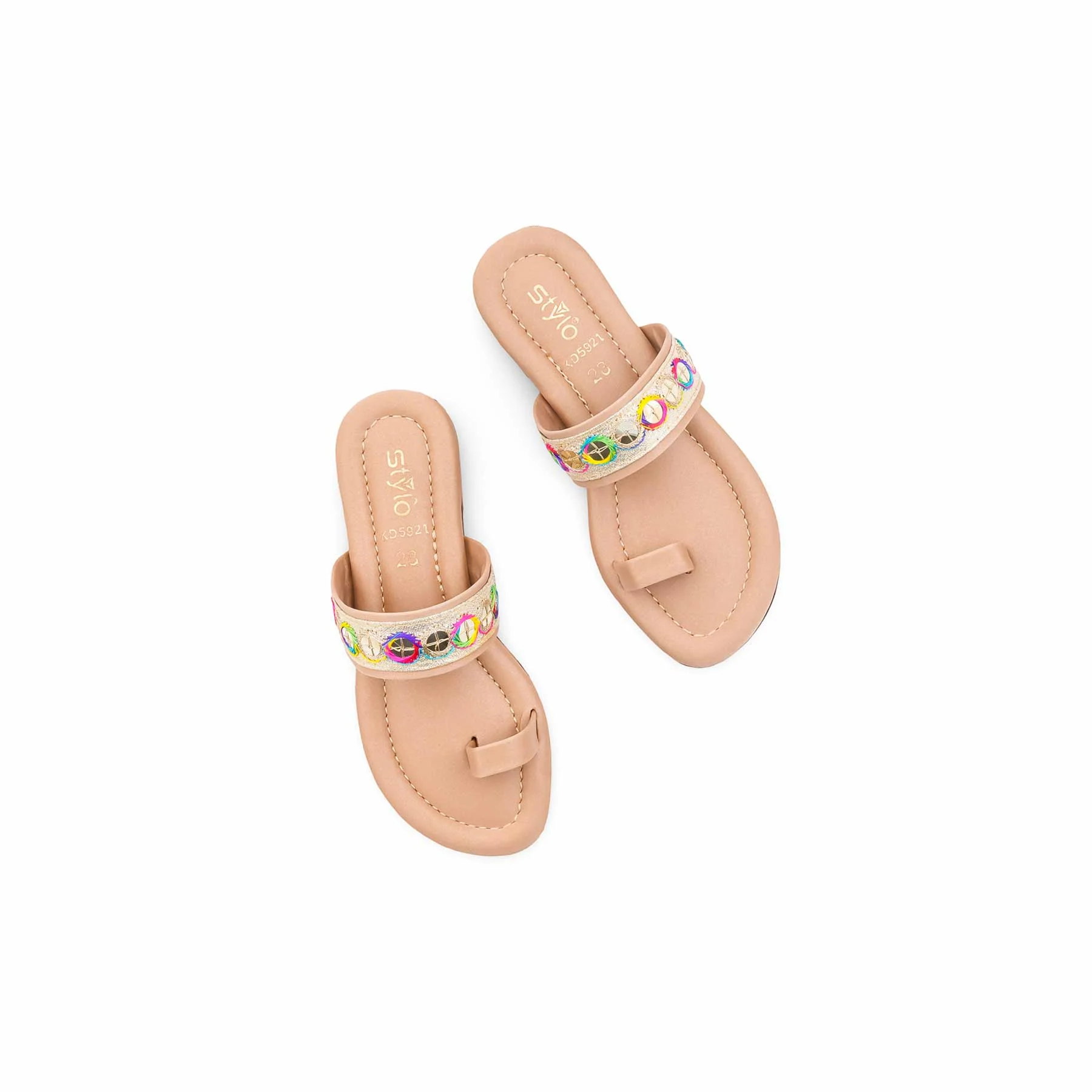 Girls Golden Casual Slipper KD5921 - Image 6