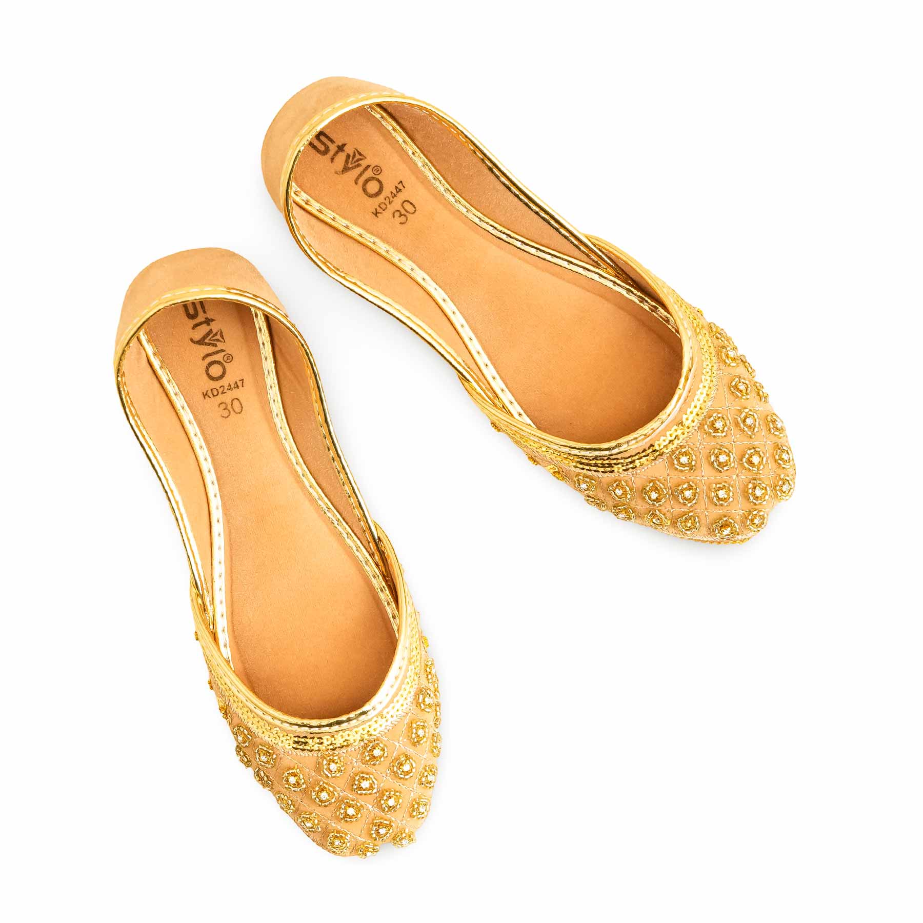 Girls Golden Fancy Khussa KD2447 - Image 5