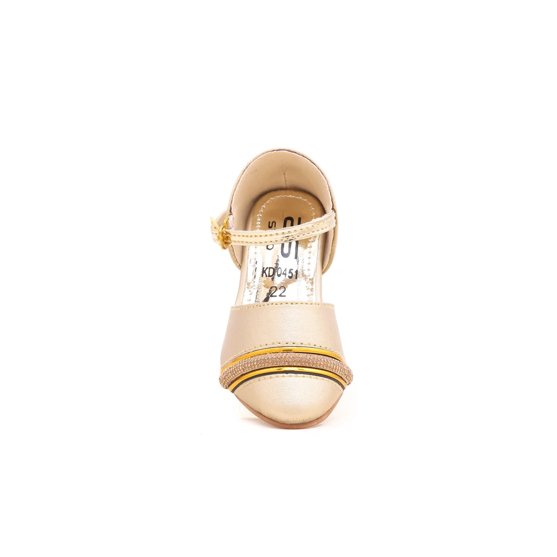 Girls Golden Fancy Pumps KD0451 - Image 3