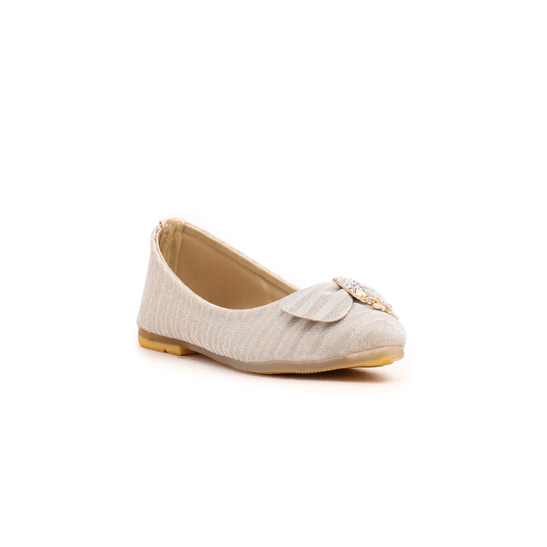 Girls Golden Fancy Pumps KD0612 - Image 2