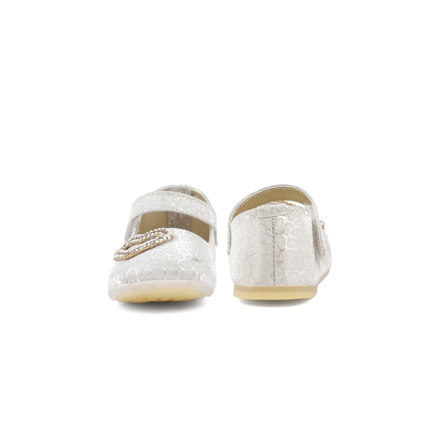 Girls Golden Fancy Pumps KD0904 - Image 4