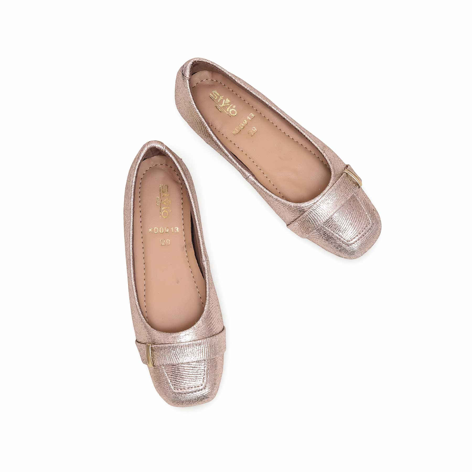 Girls Golden Fancy Pumps KD0913 - Image 4