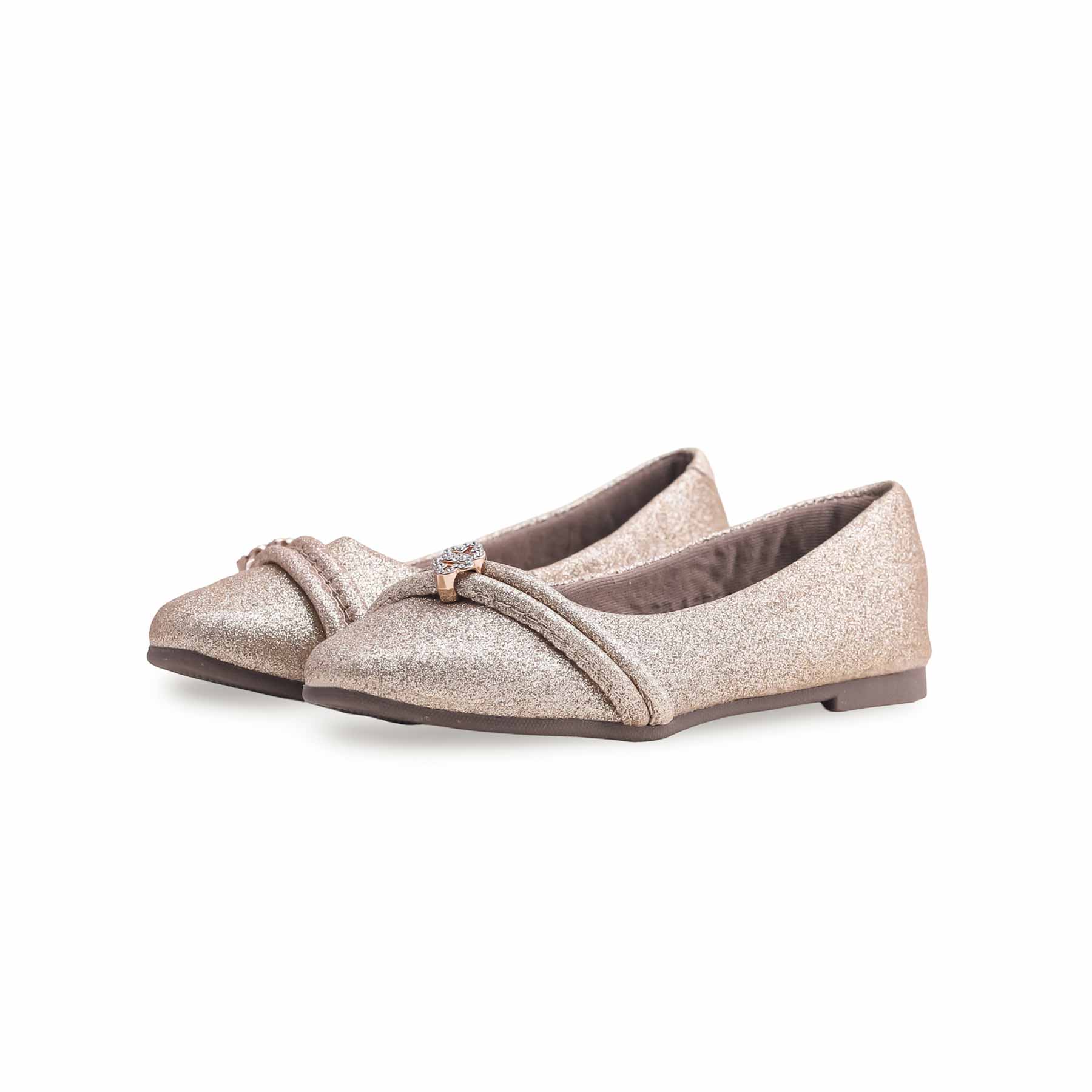 Girls Golden Fancy Pumps KD0915 - Image 3