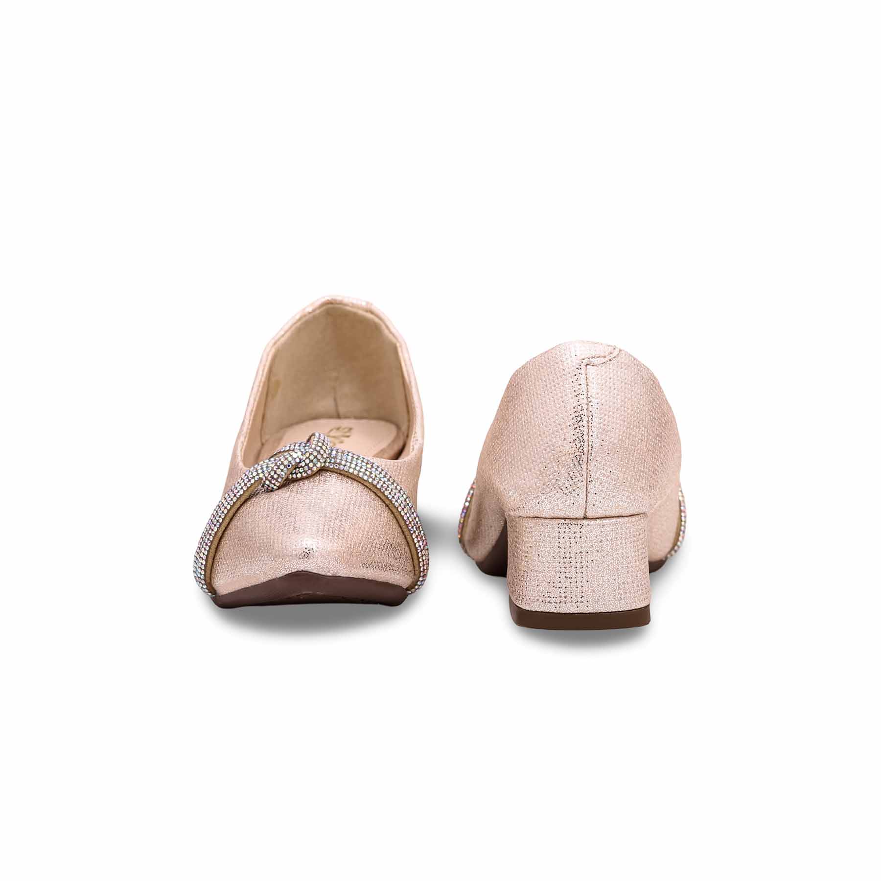 Girls Golden Fancy Pumps KD0916 - Image 3