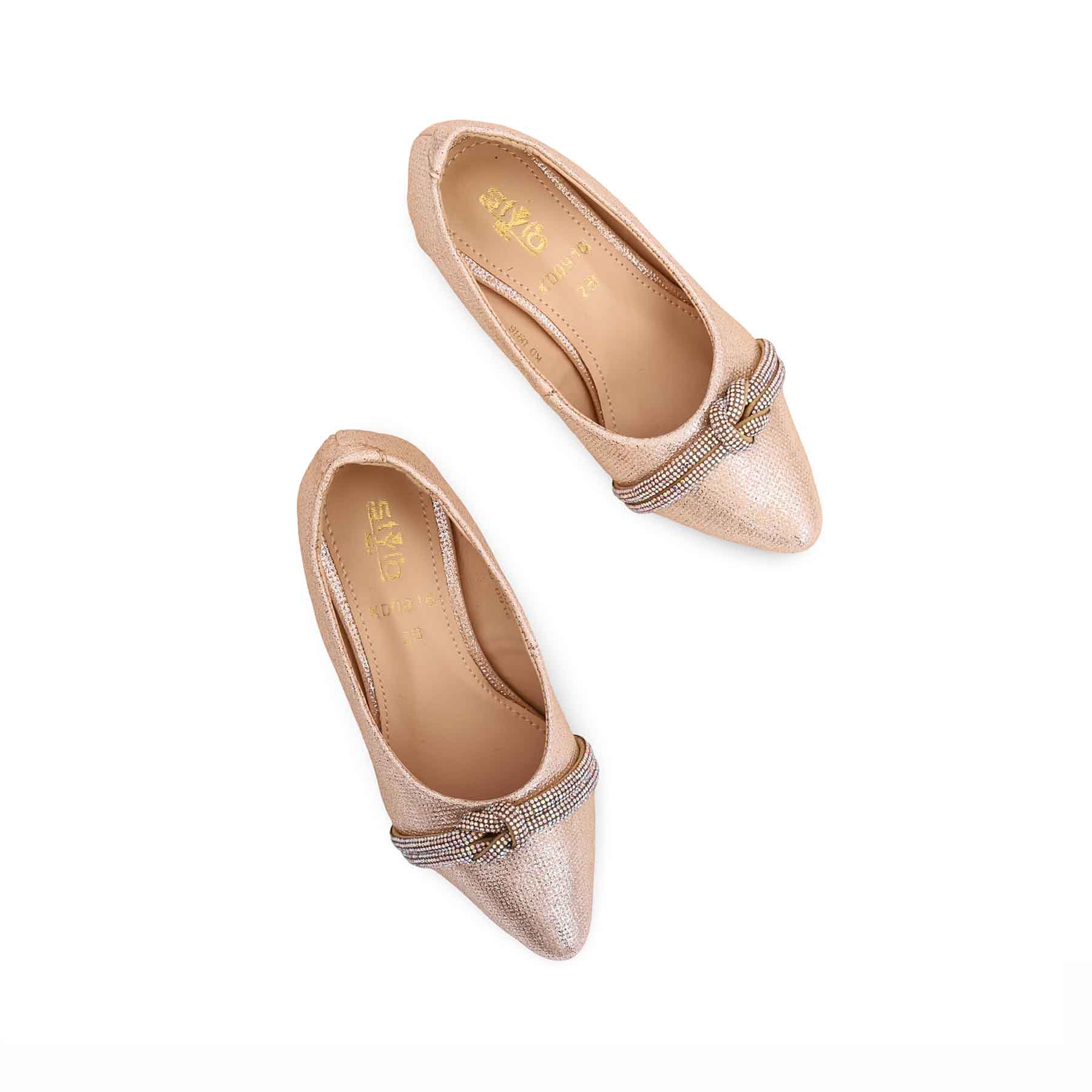 Girls Golden Fancy Pumps KD0916 - Image 4