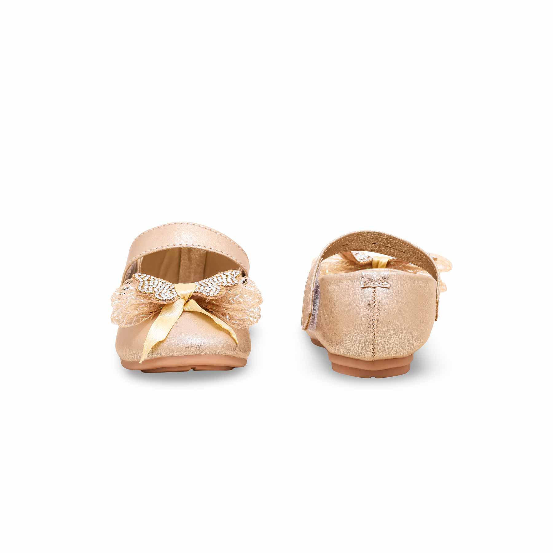 Girls Golden Fancy Pumps KD2260 - Image 4