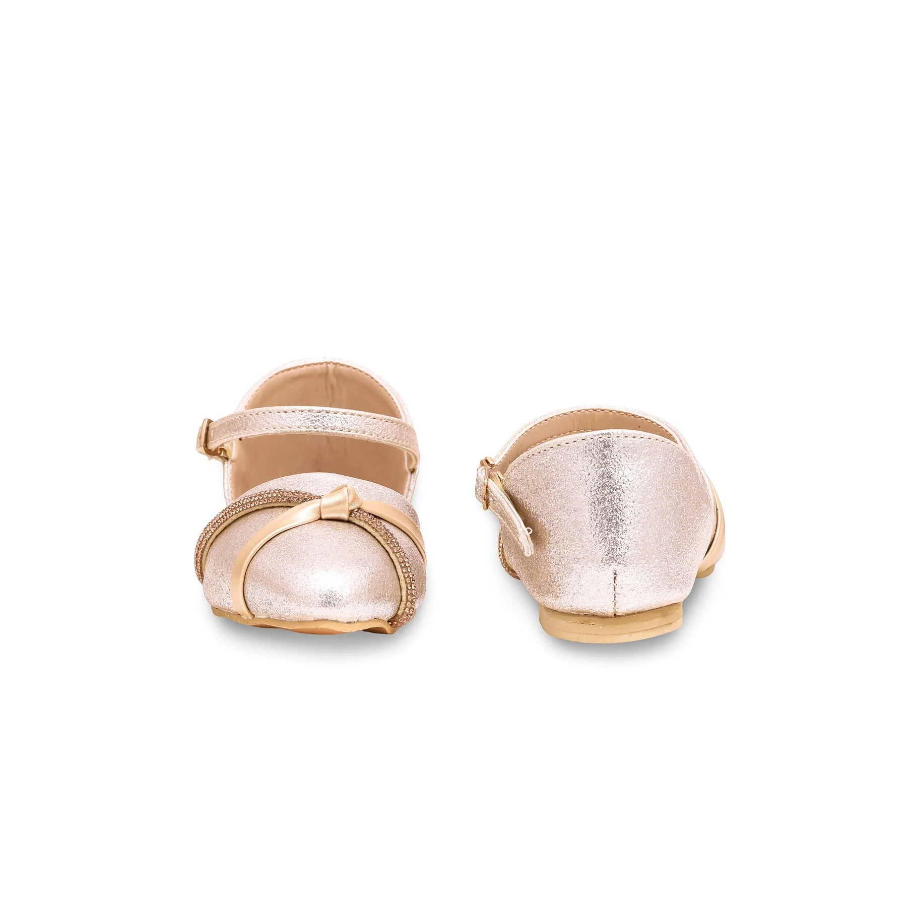 Girls Golden Fancy Pumps KD2276 - Image 3