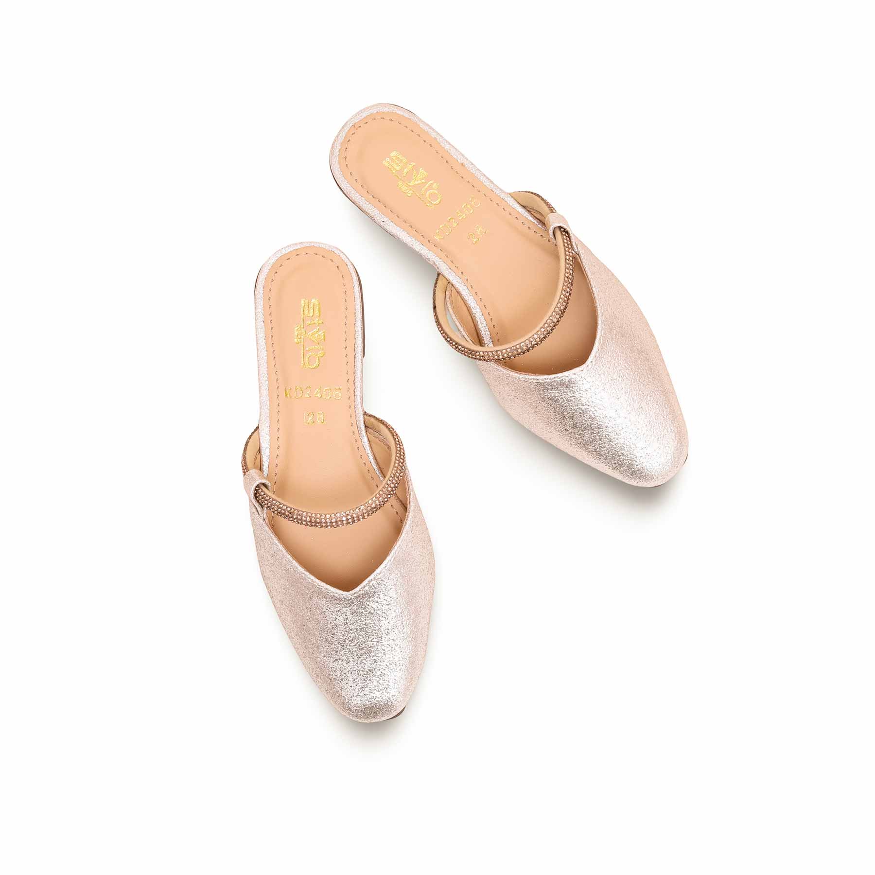 Girls Golden Fancy Pumps KD2406 - Image 5