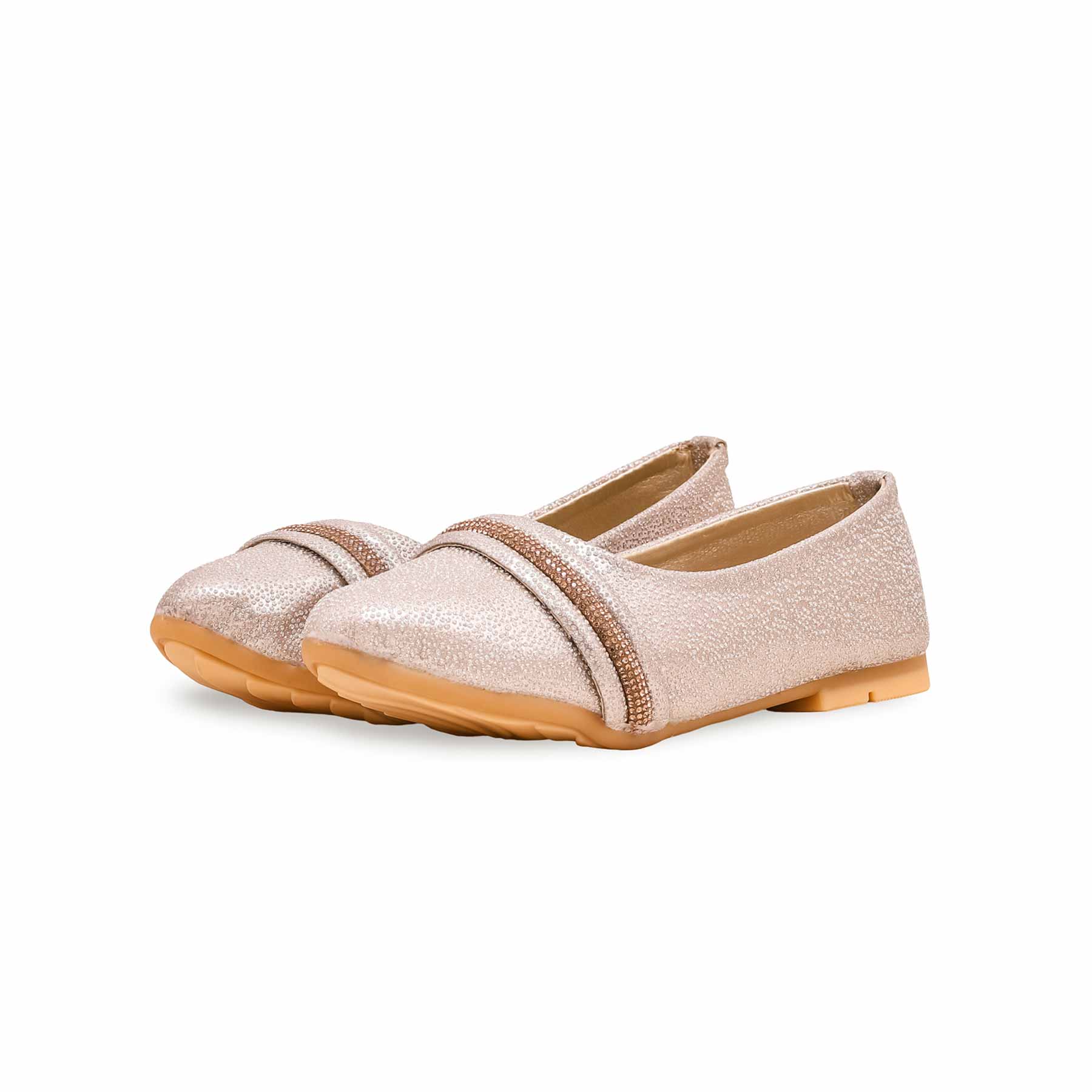 Girls Golden Fancy Pumps KD2422 - Image 2