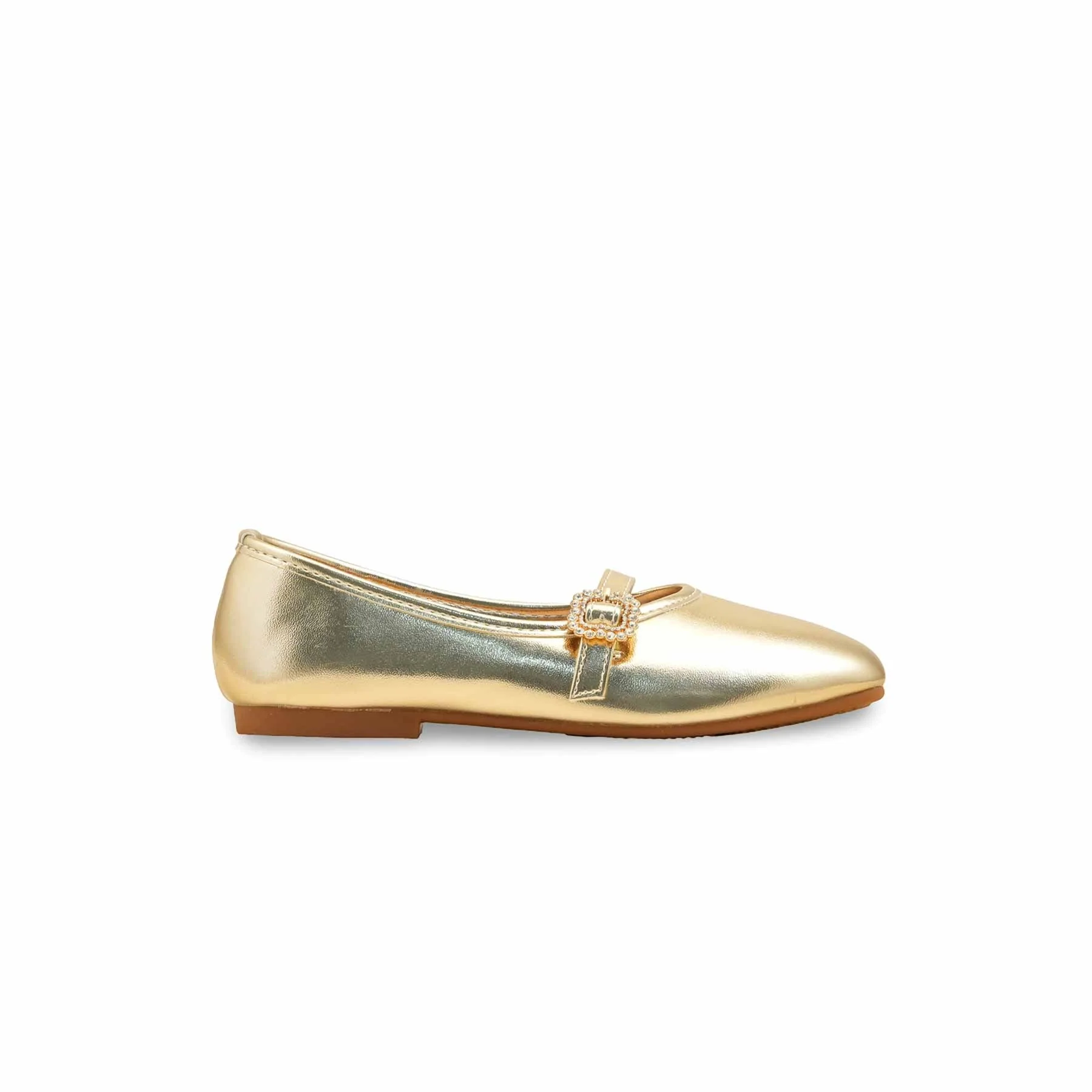 Girls Golden Fancy Pumps KD2468 - Image 2