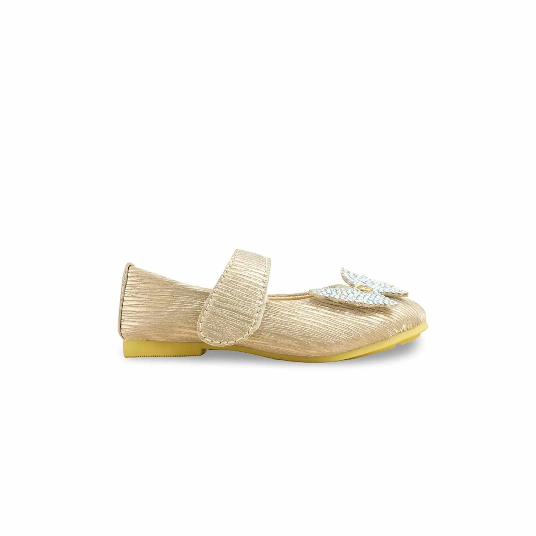 Girls Golden Fancy Pumps KD2470 - Image 2