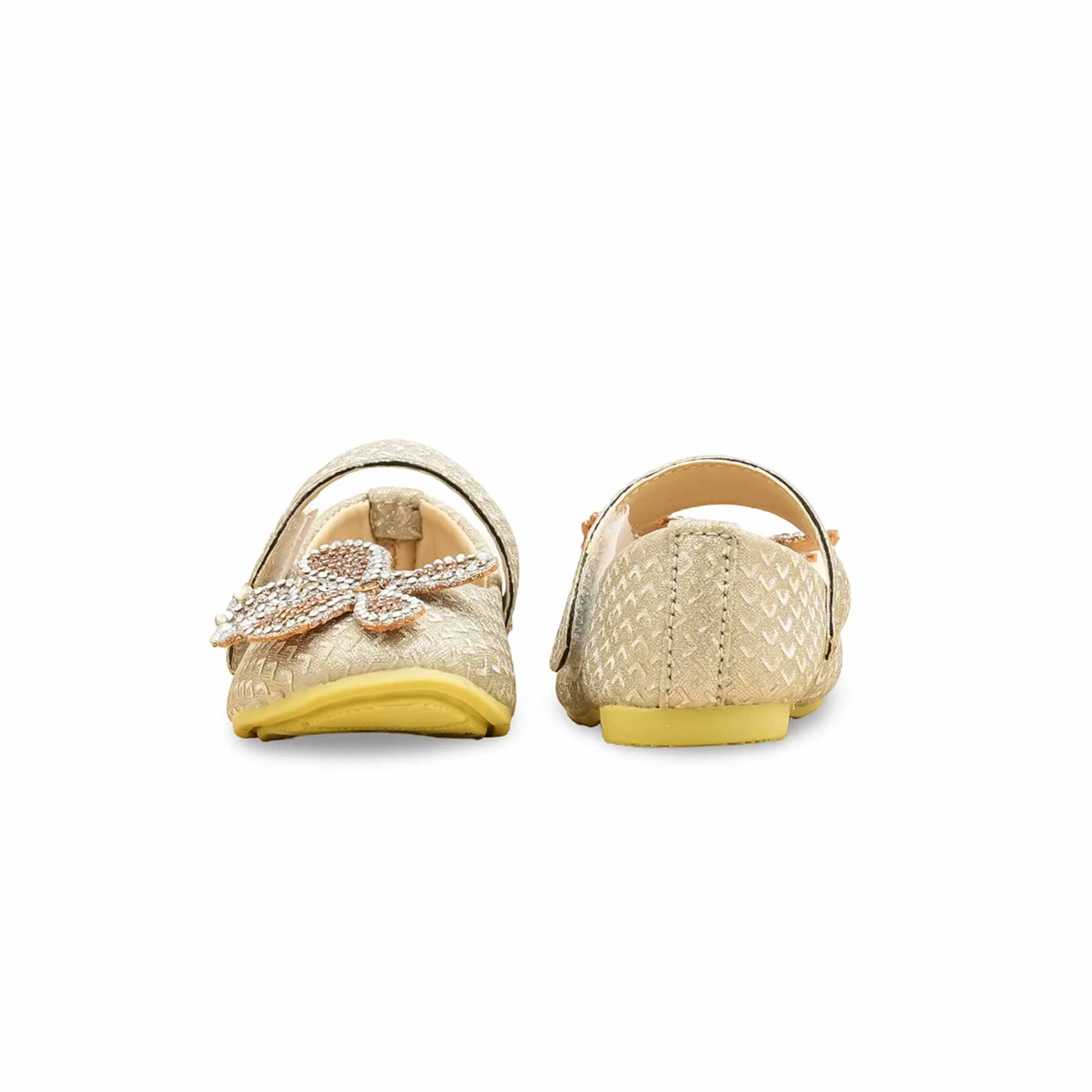 Girls Golden Fancy Pumps KD2471 - Image 4