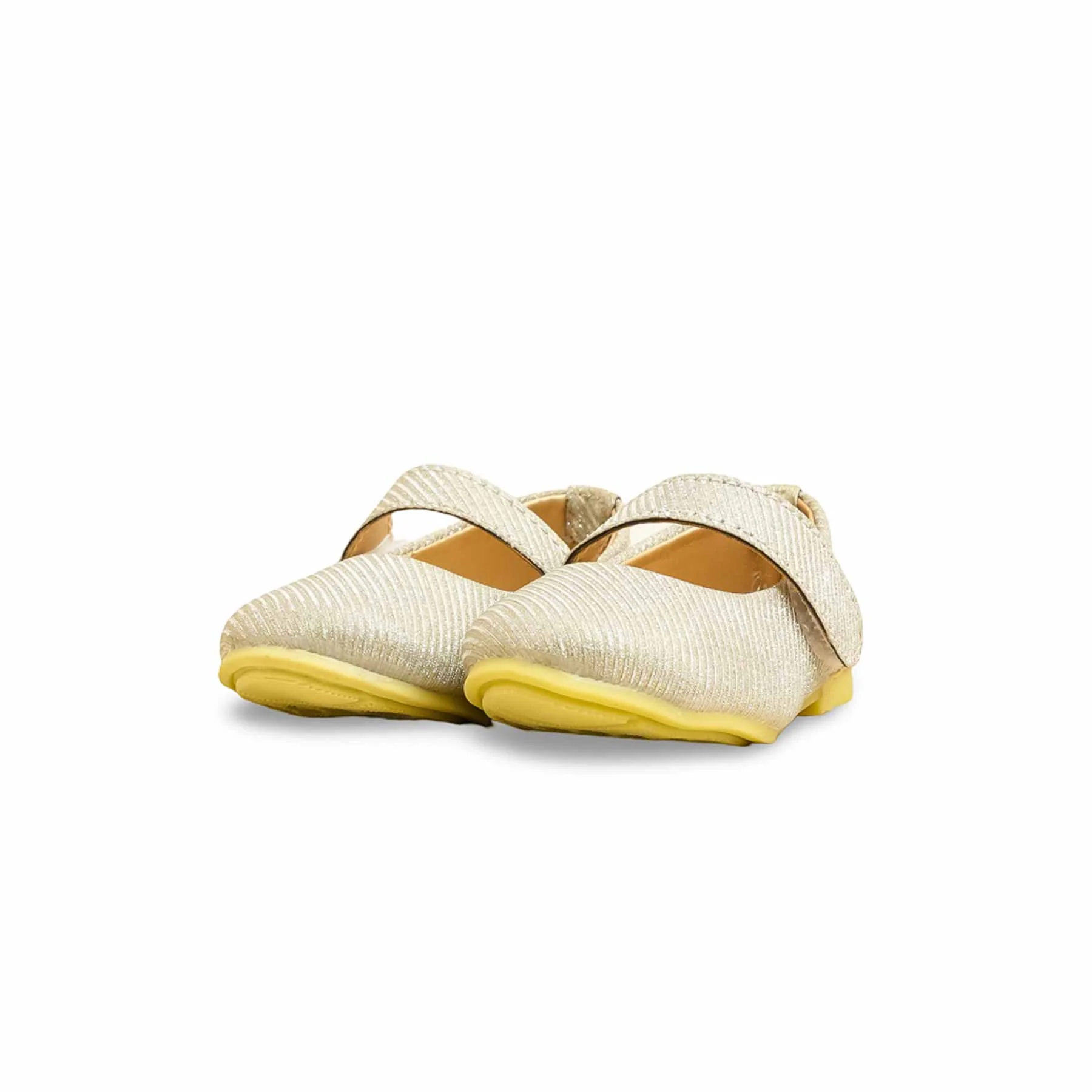 Girls Golden Fancy Pumps KD2472 - Image 3