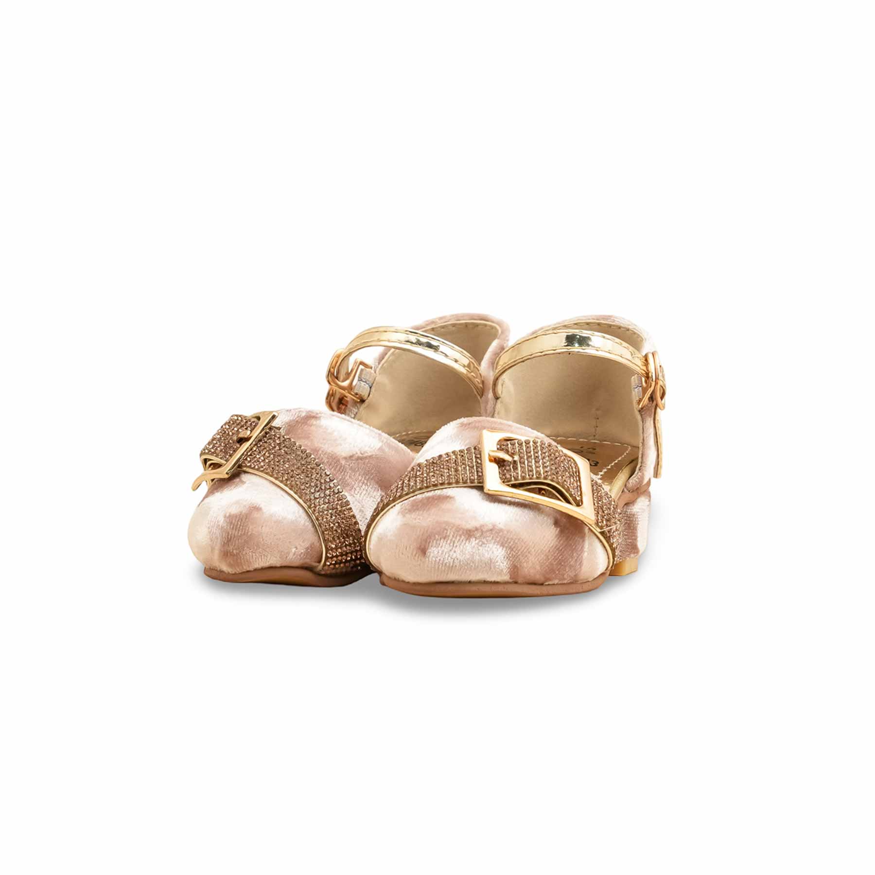 Girls Golden Fancy Pumps KD2483 - Image 3