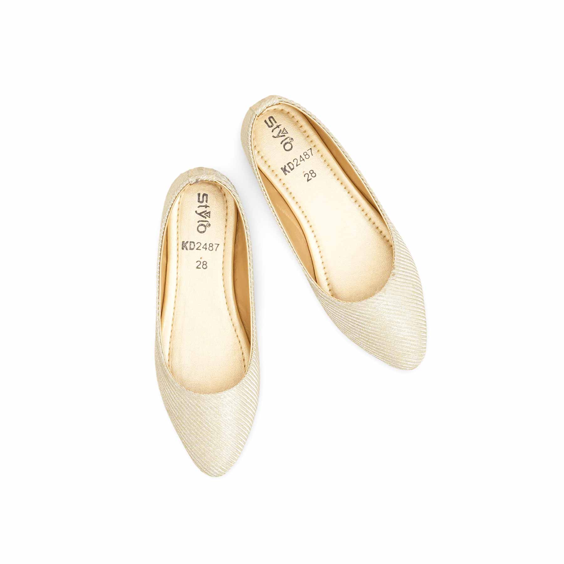 Girls Golden Fancy Pumps KD2487 - Image 5