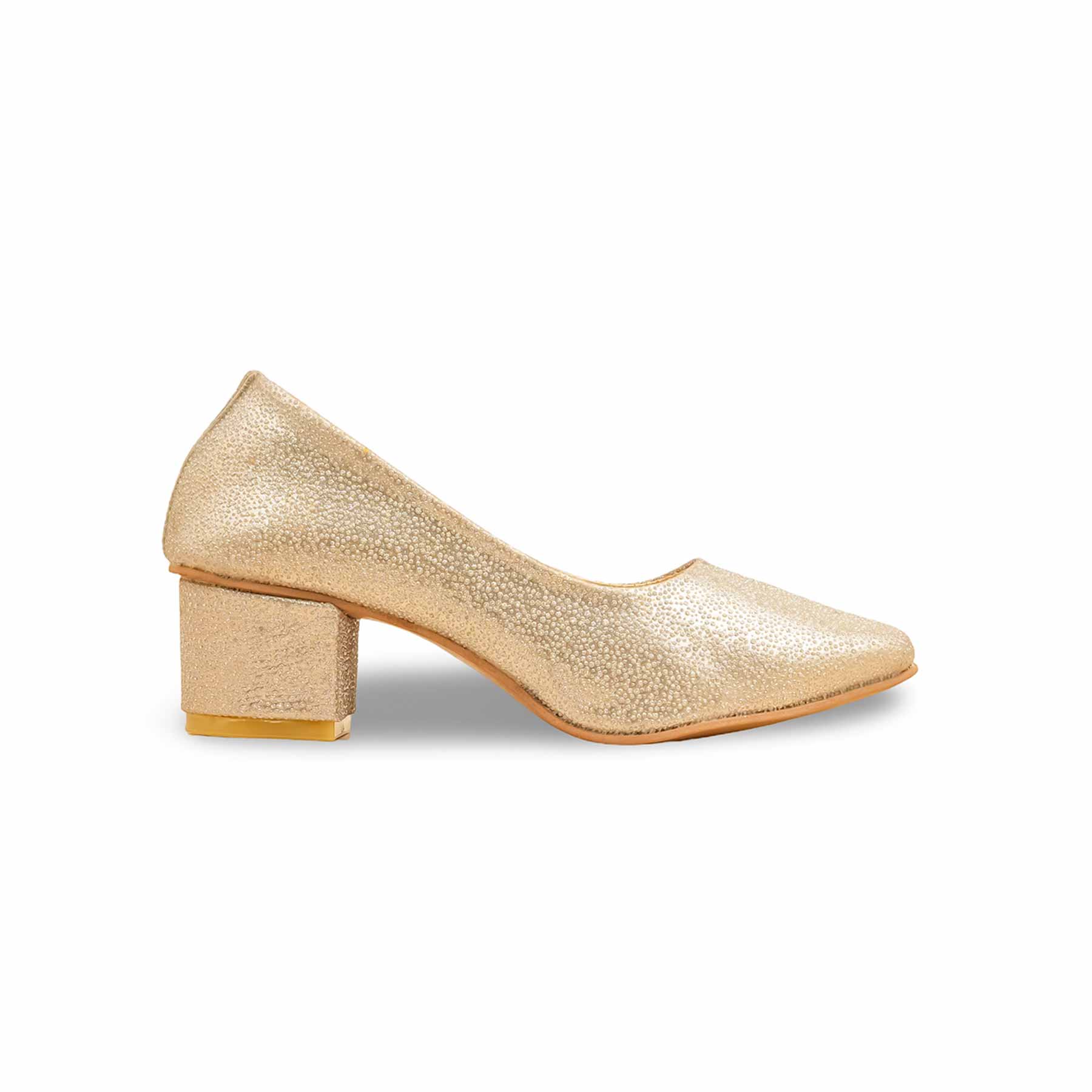 Girls Golden Fancy Pumps KD2491 - Image 2