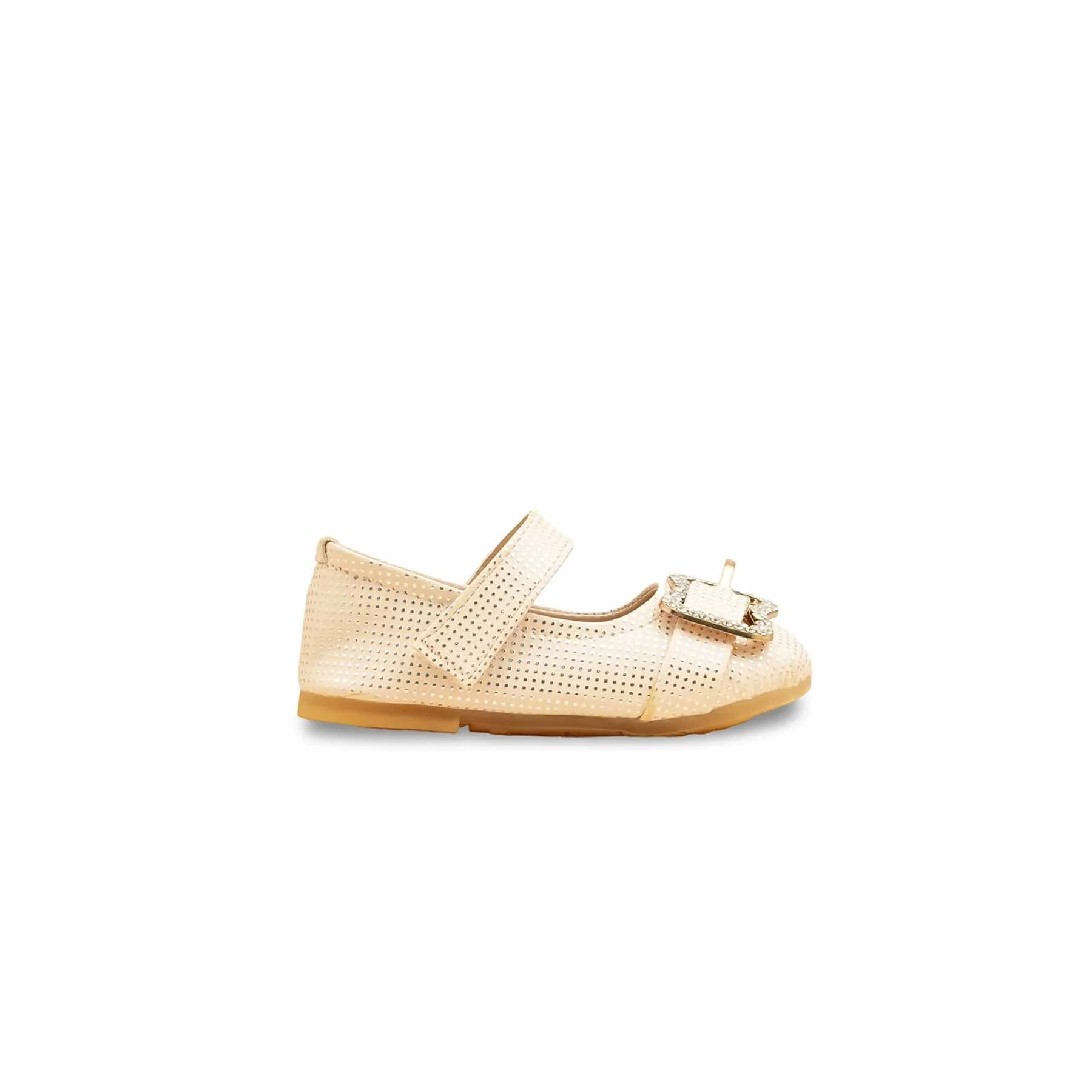 Girls Golden Fancy Pumps KD2530 - Image 2