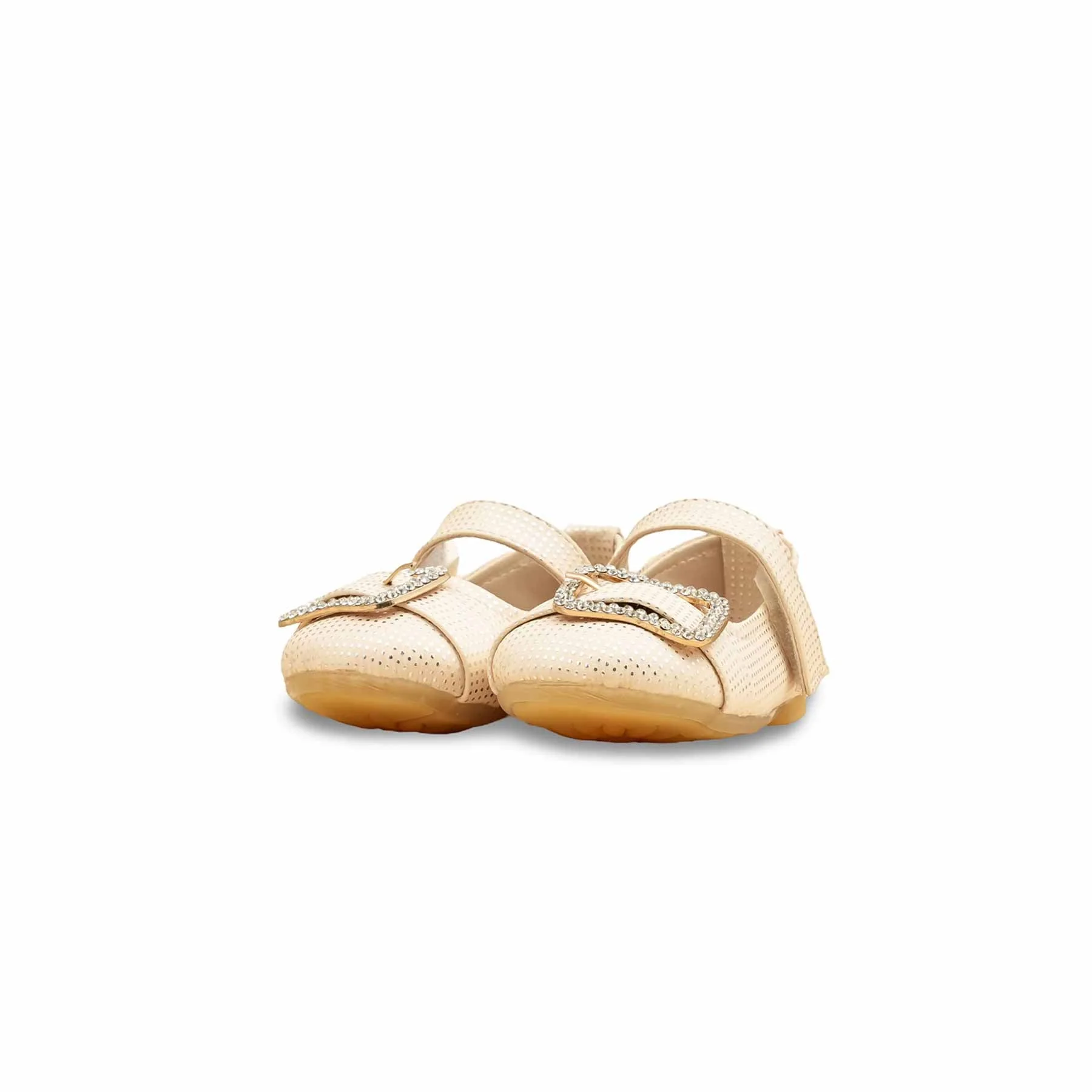Girls Golden Fancy Pumps KD2530 - Image 3