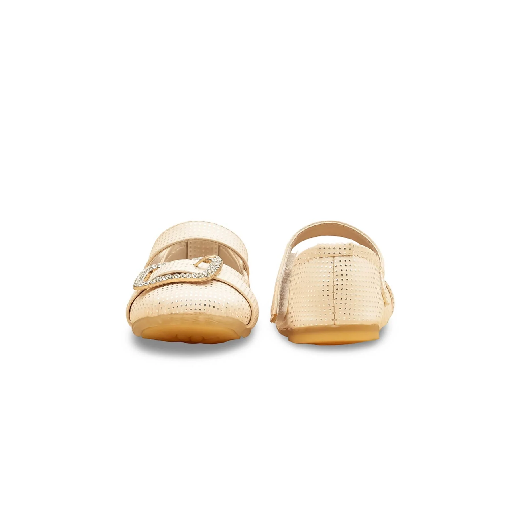 Girls Golden Fancy Pumps KD2530 - Image 4