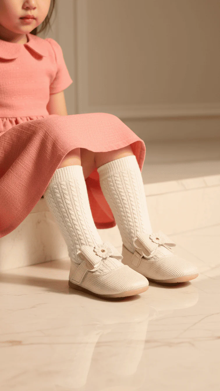 Girls Golden Fancy Pumps KD2531