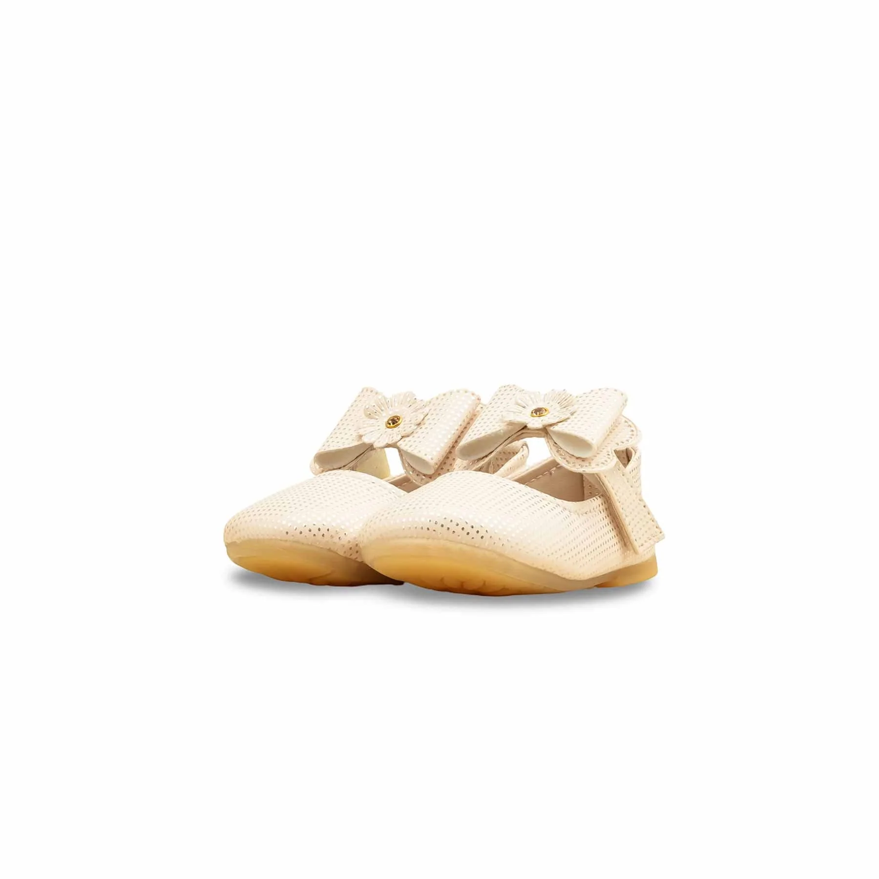 Girls Golden Fancy Pumps KD2531 - Image 3