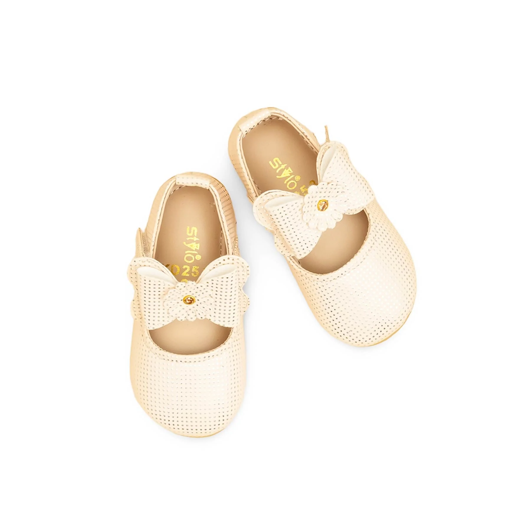 Girls Golden Fancy Pumps KD2531 - Image 5