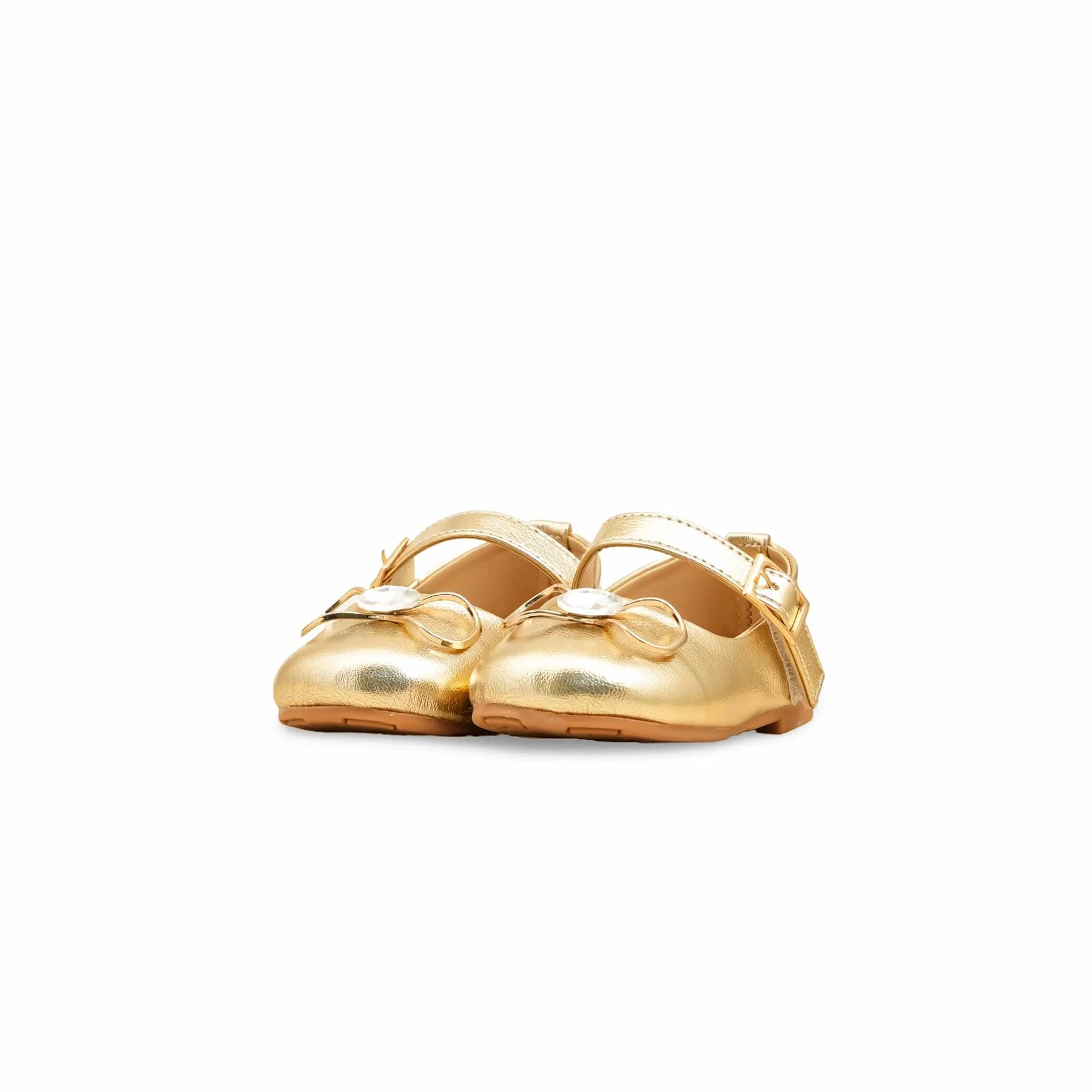 Girls Golden Fancy Pumps KD2582 - Image 3