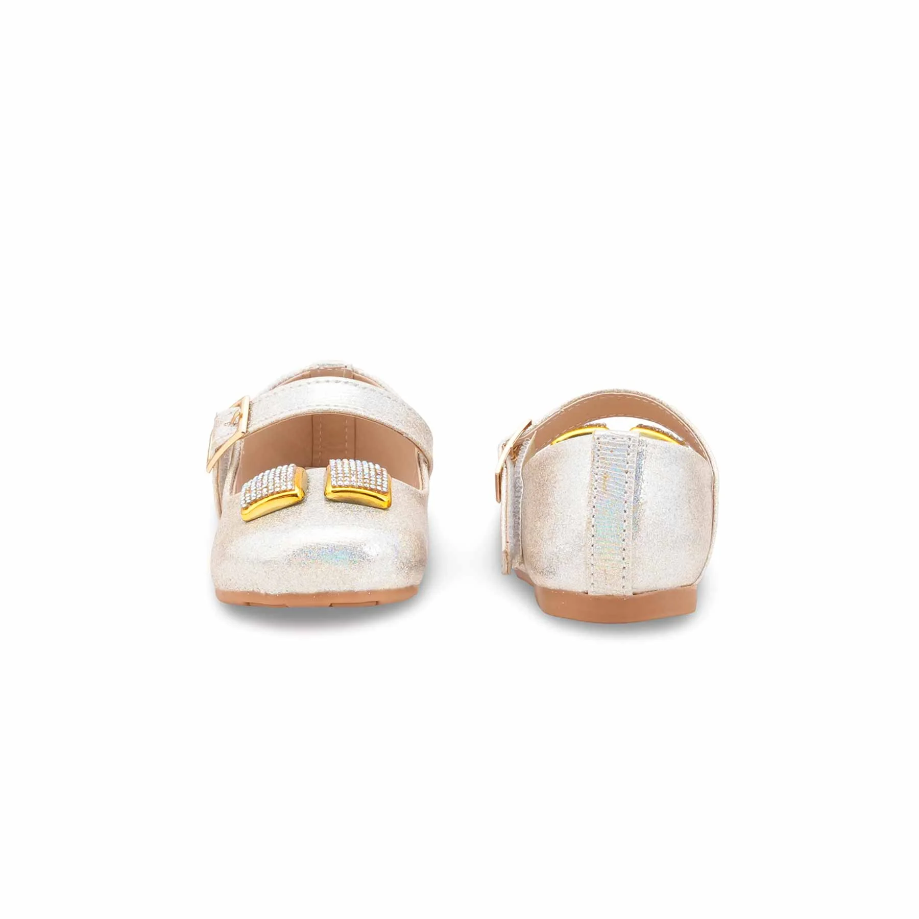 Girls Golden Fancy Pumps KD2583 - Image 4