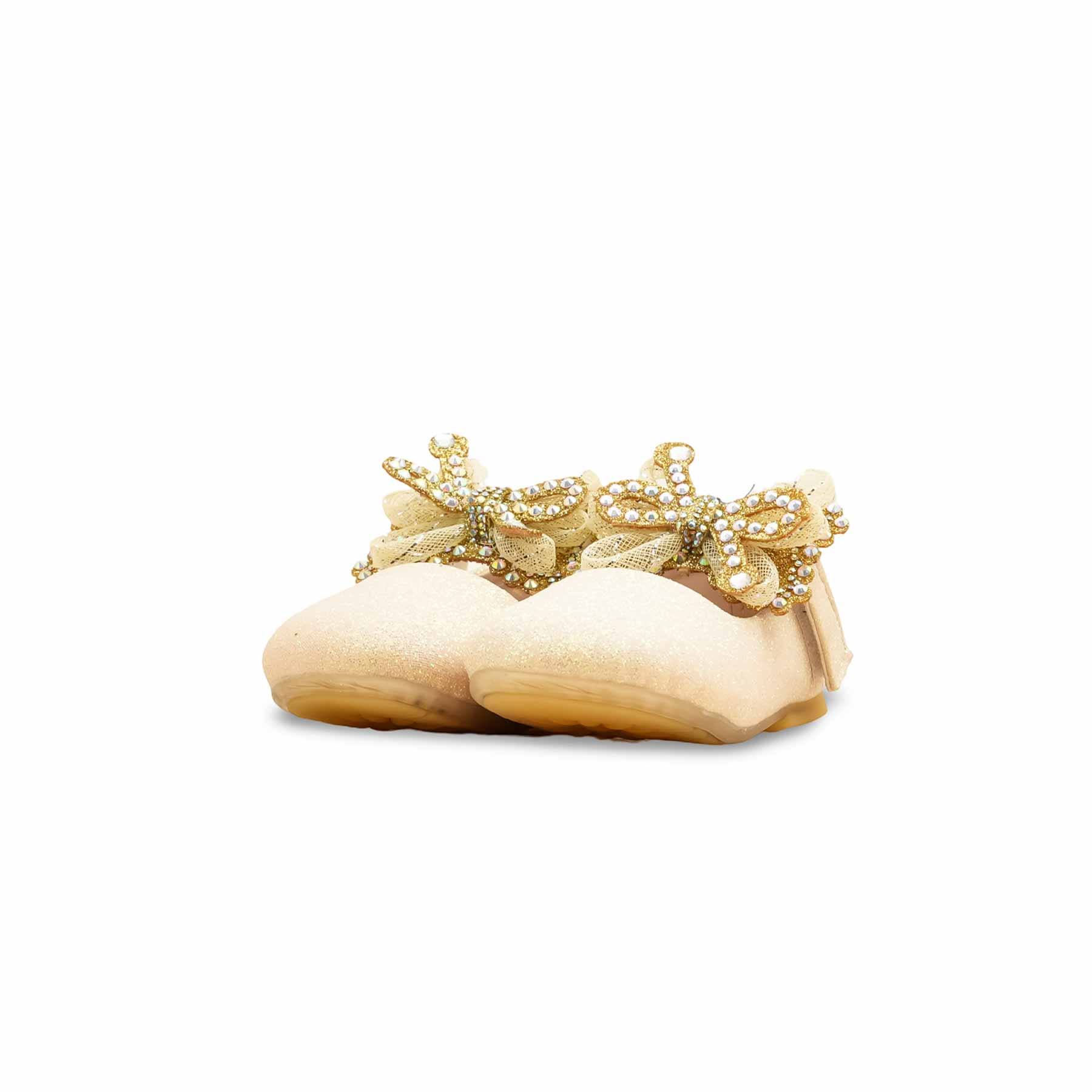Girls Golden Fancy Pumps KD2594 - Image 3