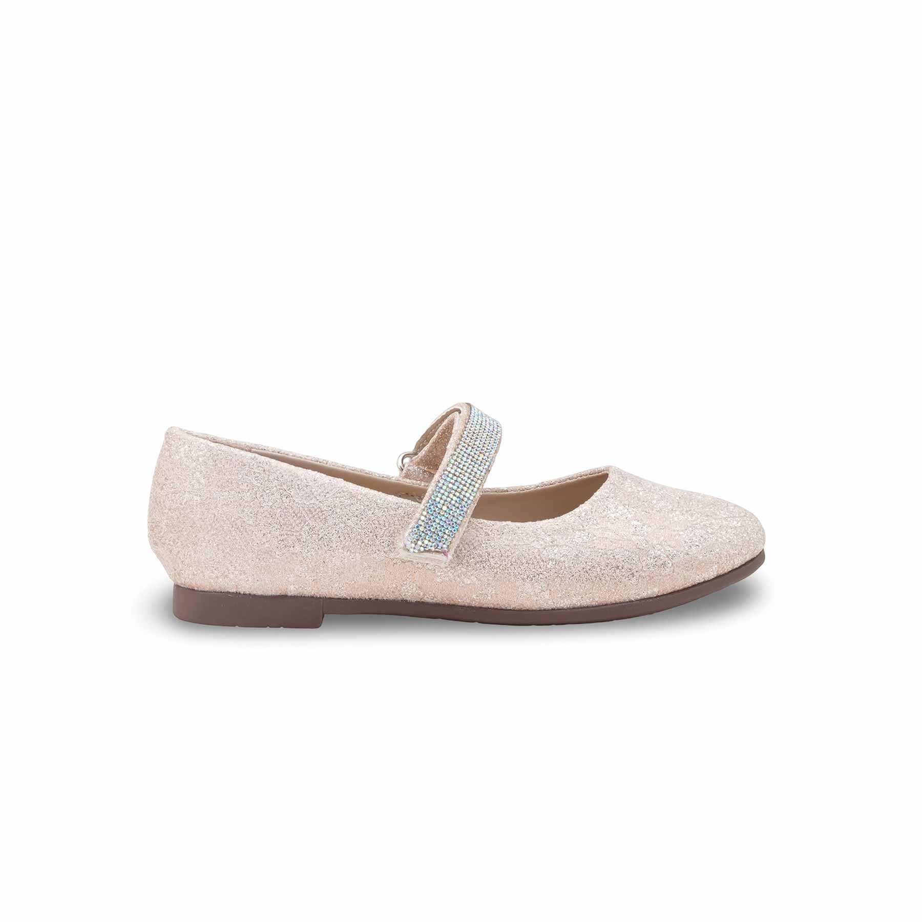 Girls Golden Fancy Pumps KD2621 - Image 2