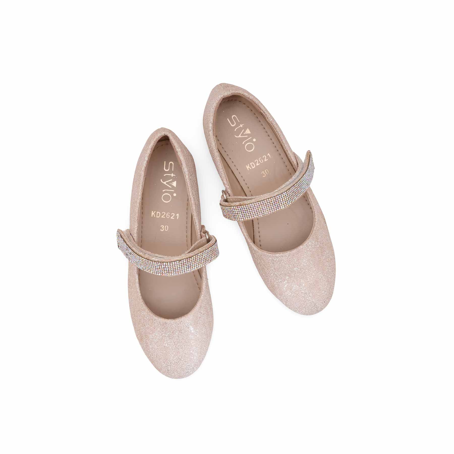 Girls Golden Fancy Pumps KD2621 - Image 5