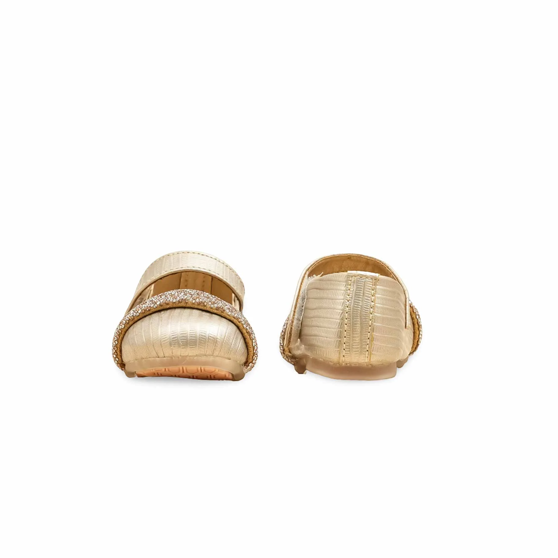 Girls Golden Fancy Pumps KD2634 - Image 4