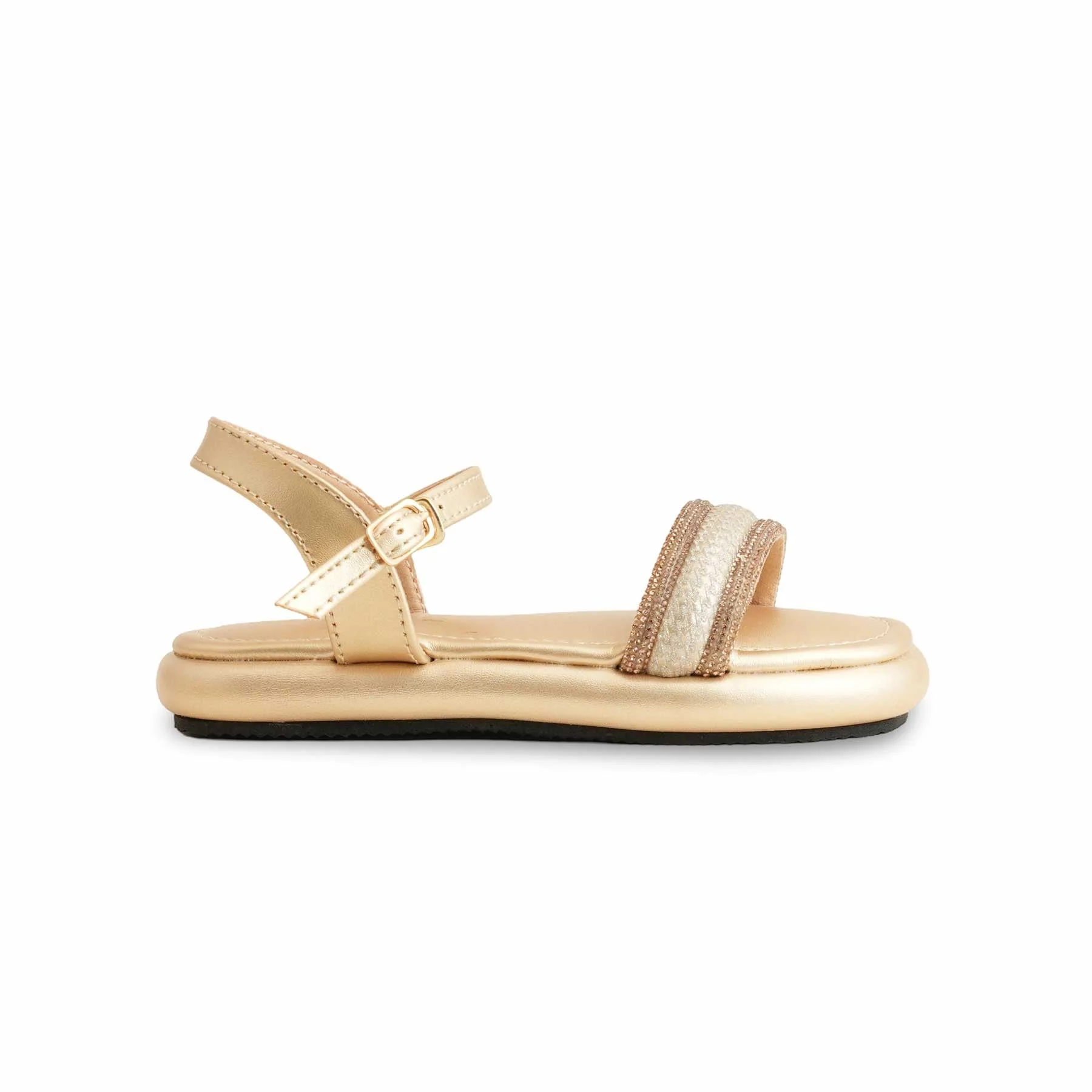 Girls Golden Fancy Sandal KD4806 - Image 2