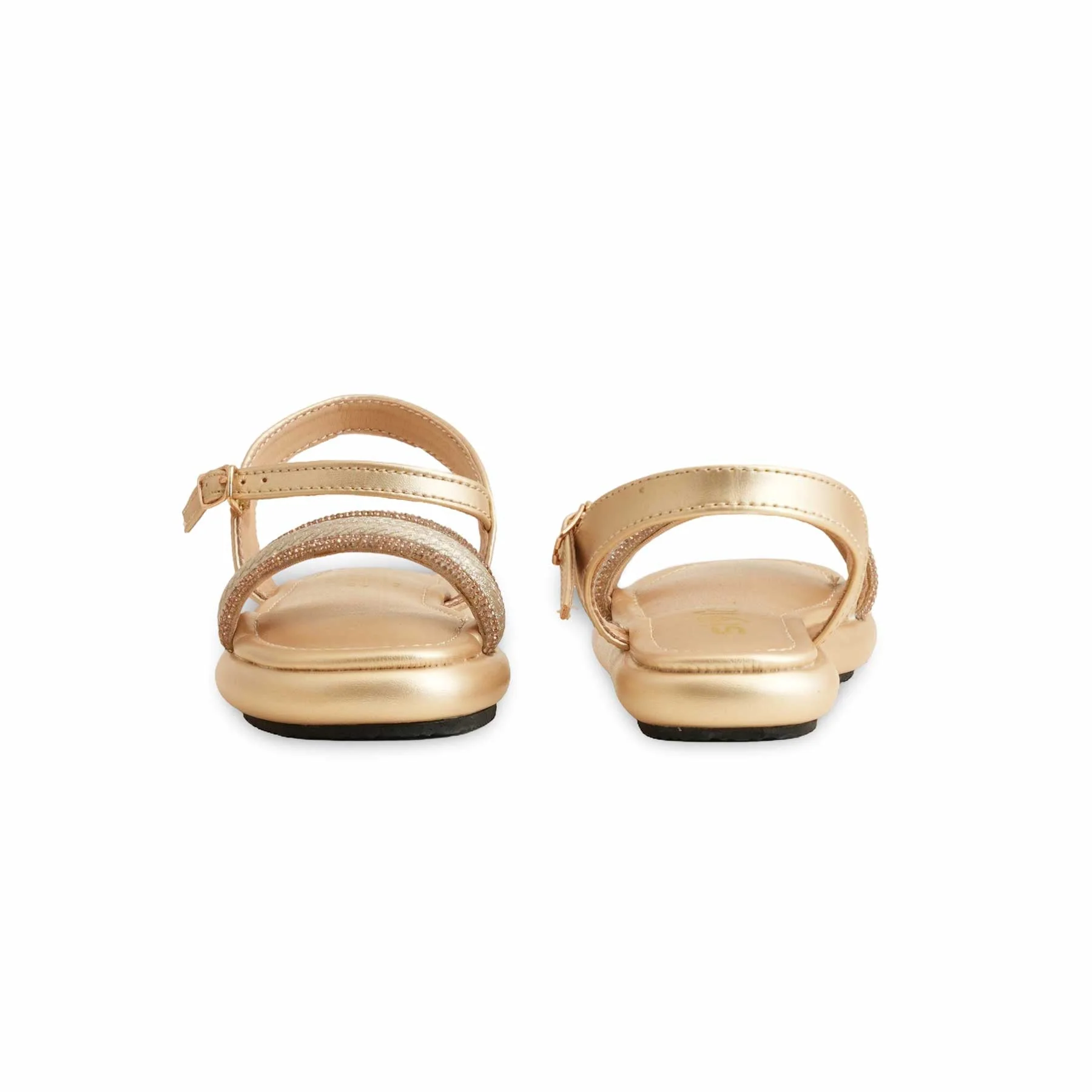 Girls Golden Fancy Sandal KD4806 - Image 4