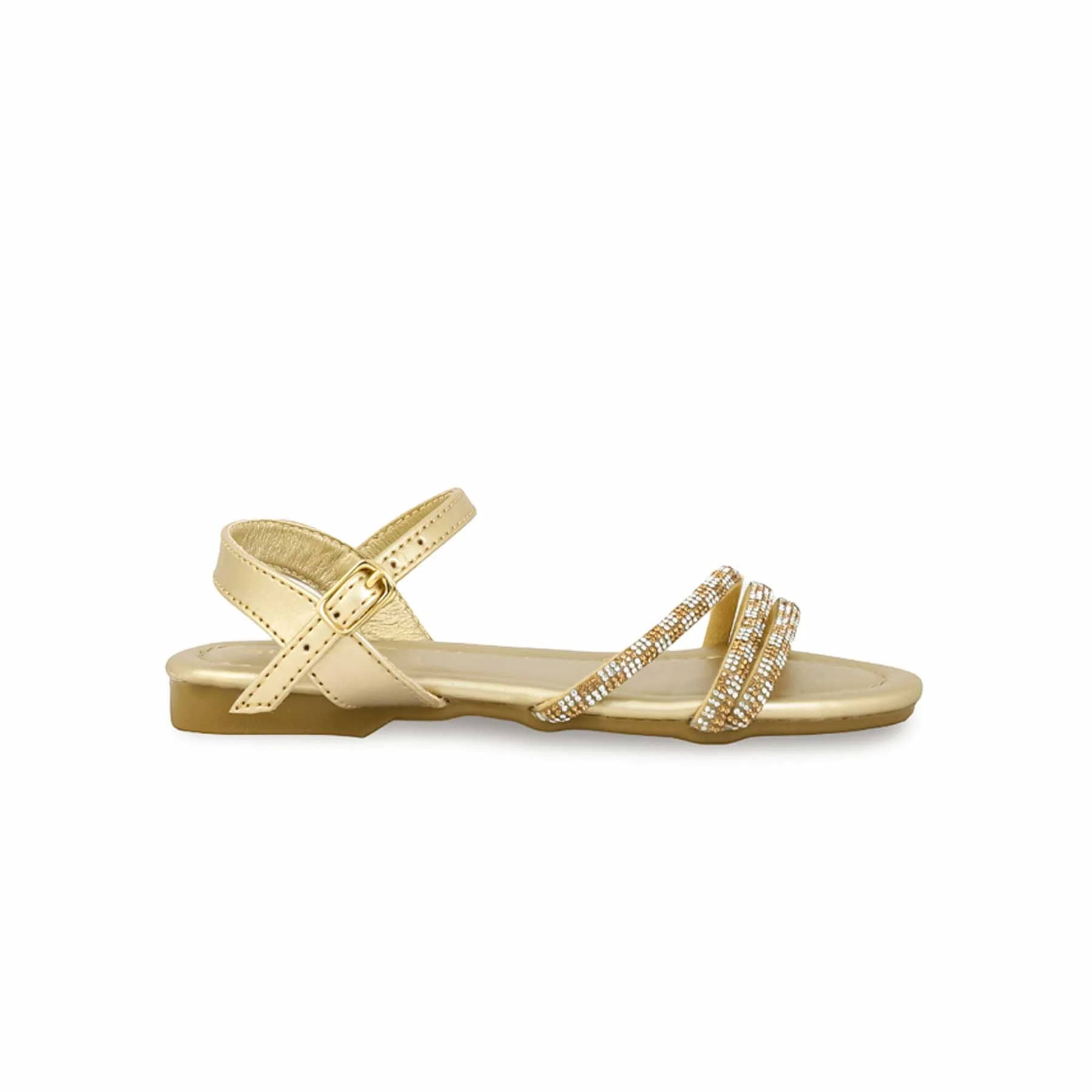Girls Golden Fancy Sandal KD5633 - Image 2