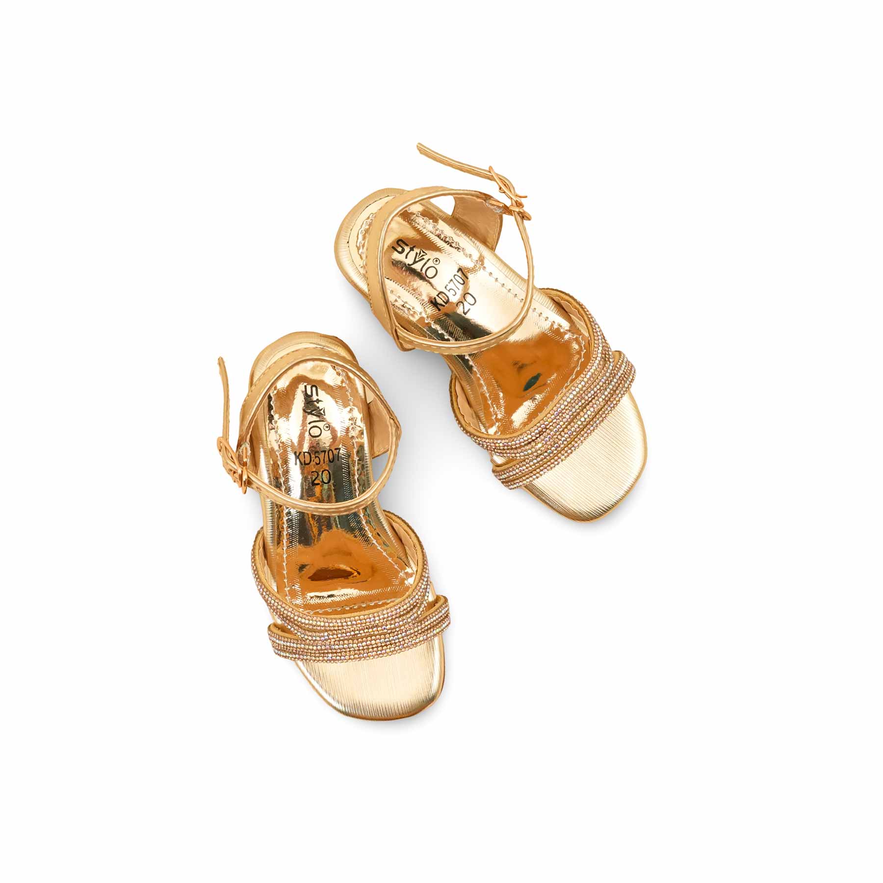 Girls Golden Fancy Sandal KD5707 - Image 5