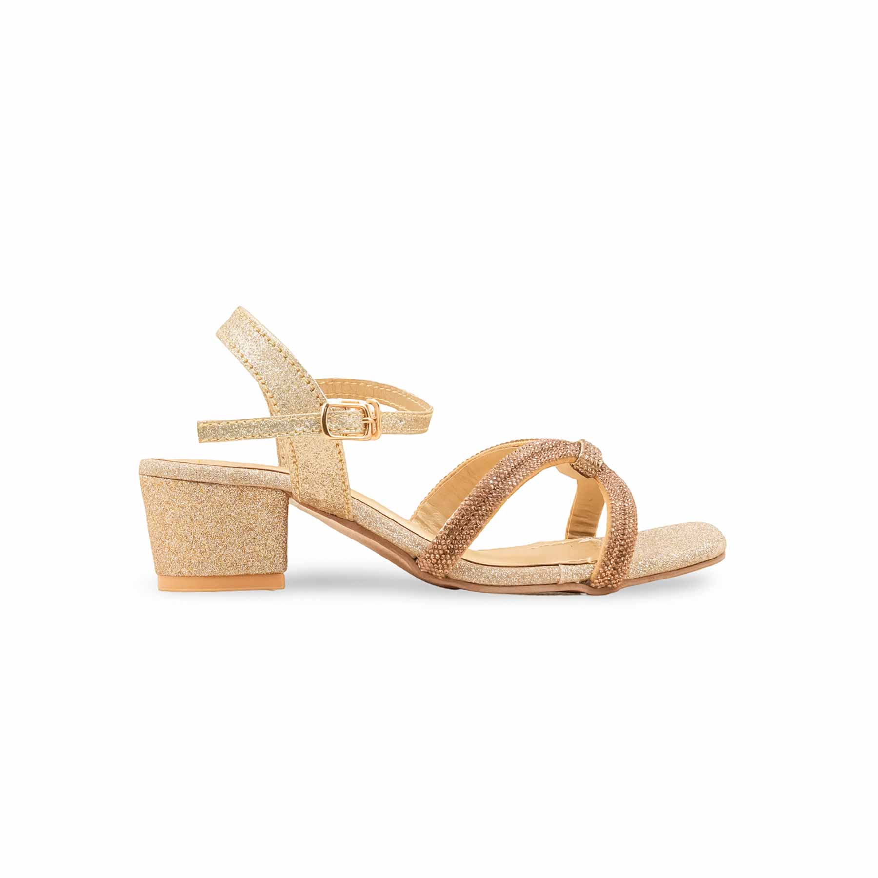 Girls Golden Fancy Sandal KD5712 - Image 2