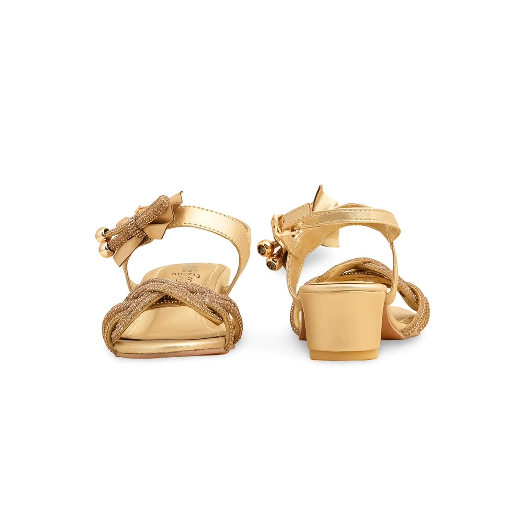 Girls Golden Fancy Sandal KD5713 - Image 4