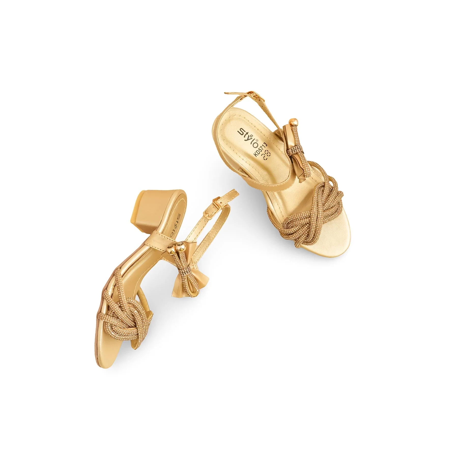 Girls Golden Fancy Sandal KD5713 - Image 5
