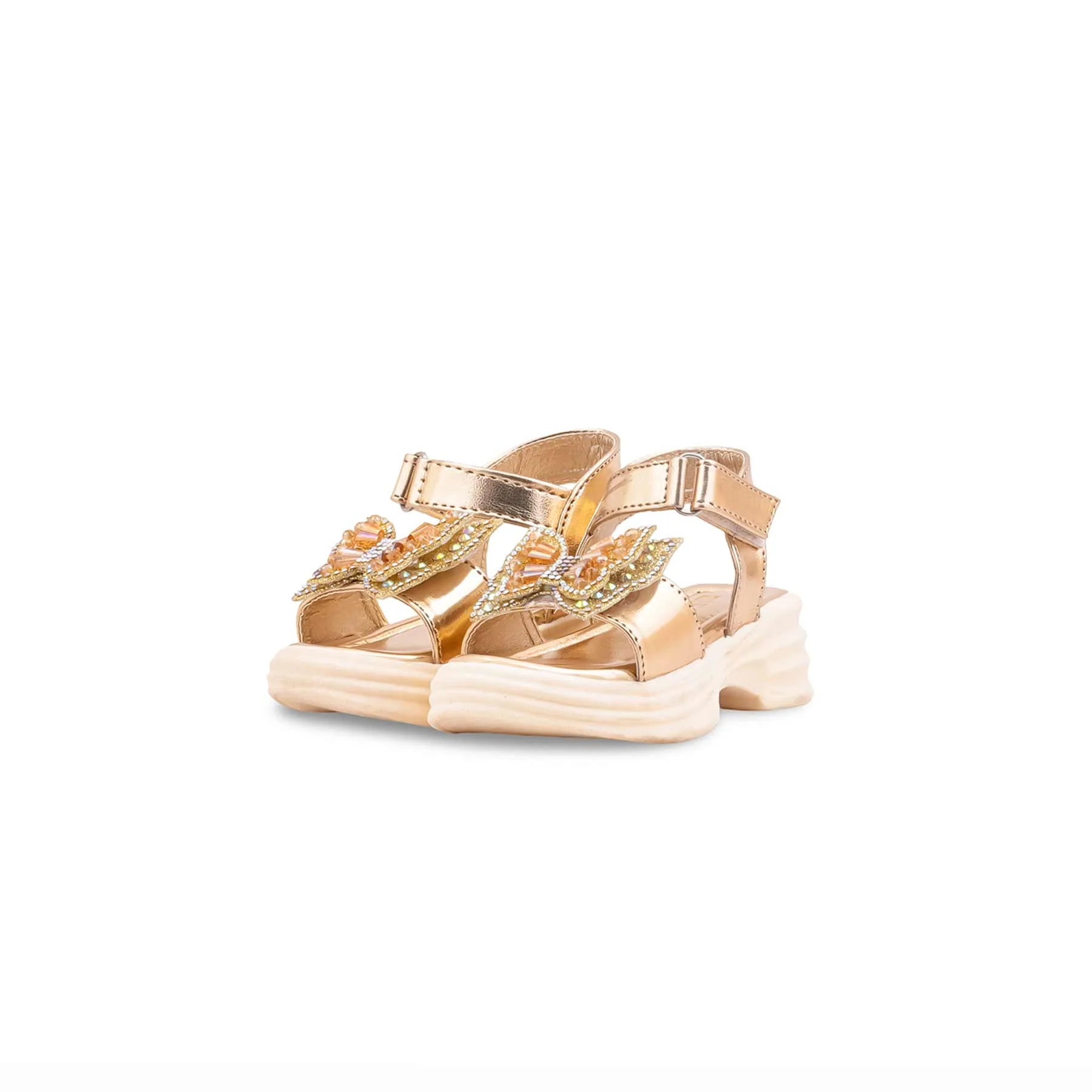 Girls Golden Fancy Sandal KD5820 - Image 3