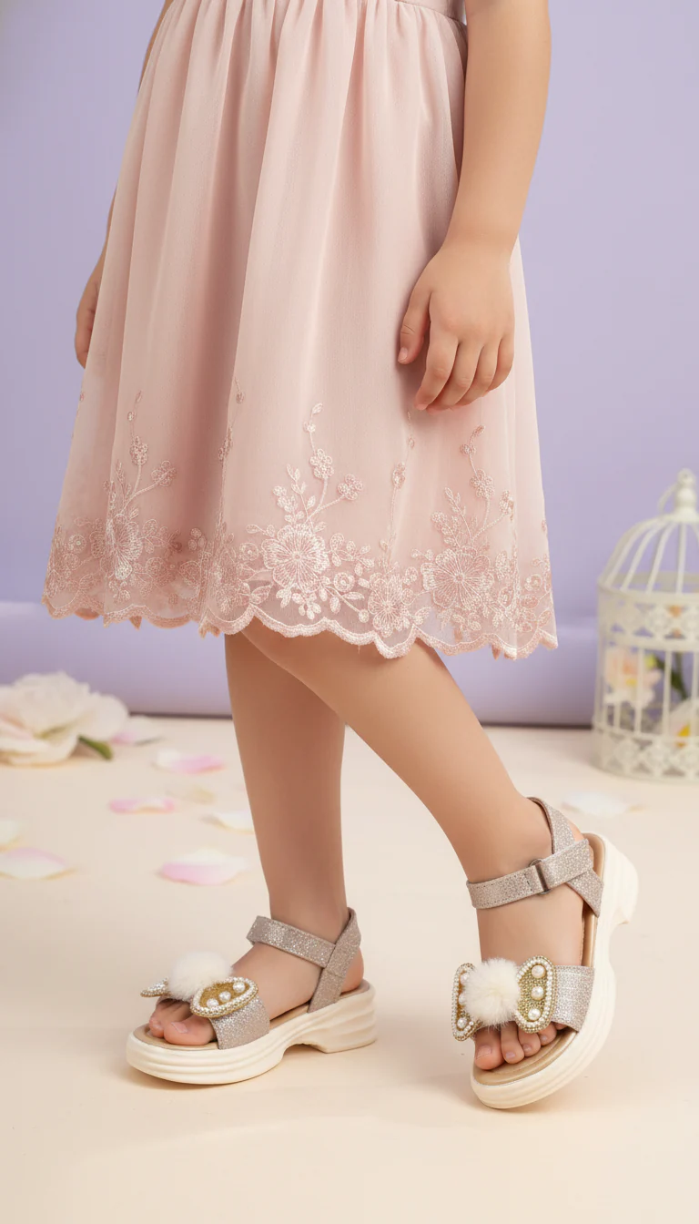Girls Golden Fancy Sandal KD5821