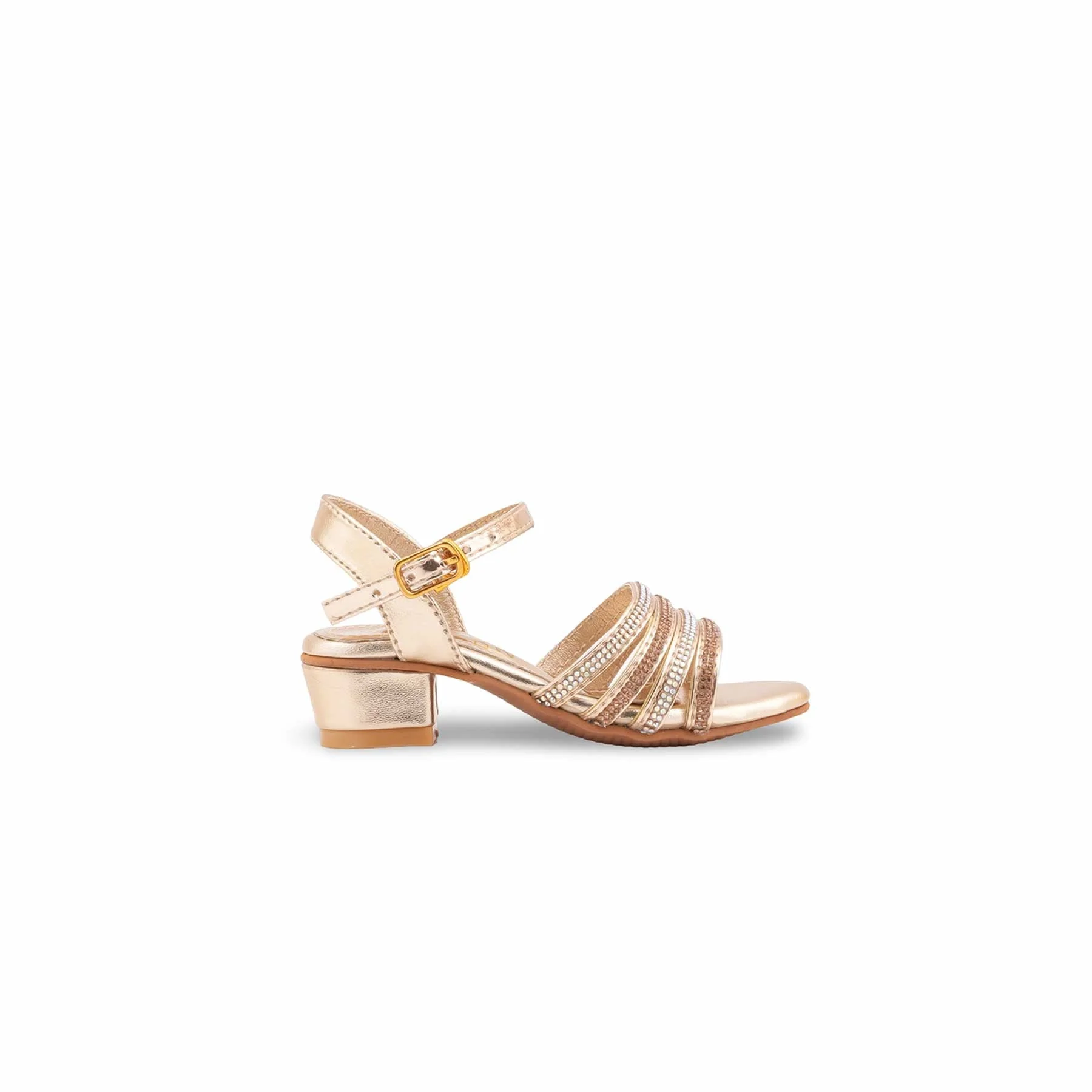 Girls Golden Fancy Sandal KD5827 - Image 2
