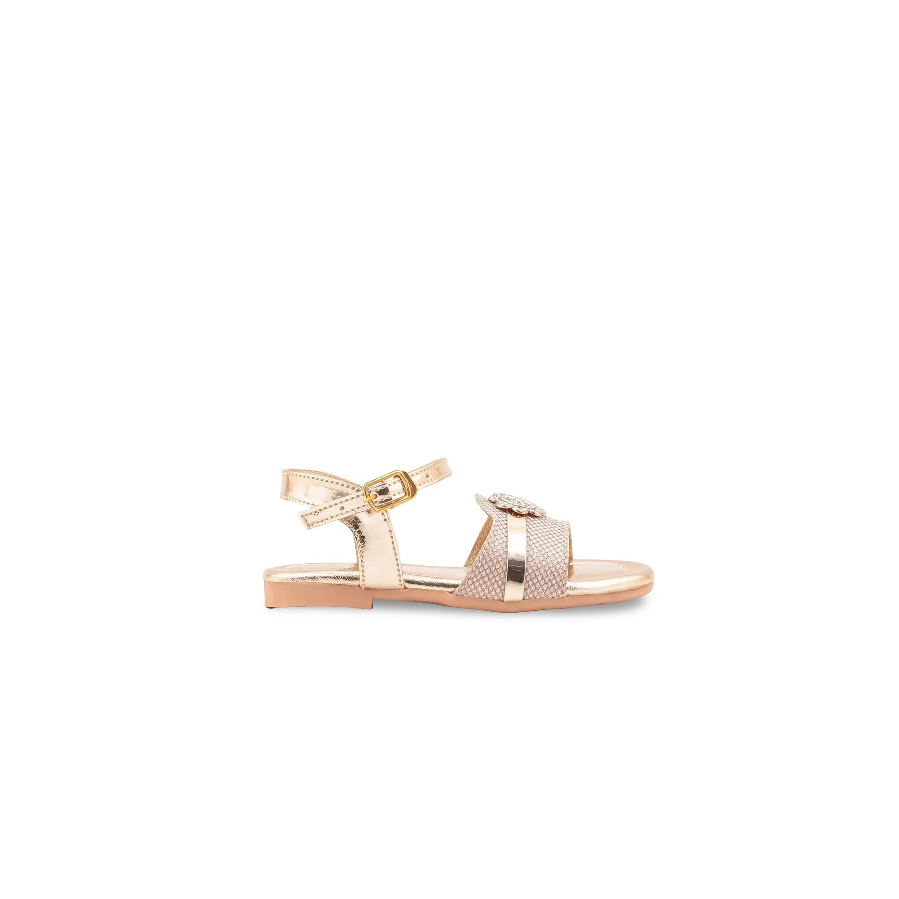 Girls Golden Fancy Sandal KD5842 - Image 2