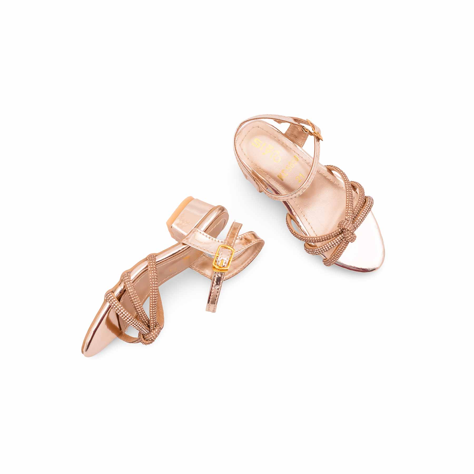 Girls Golden Fancy Sandal KD5850 - Image 5