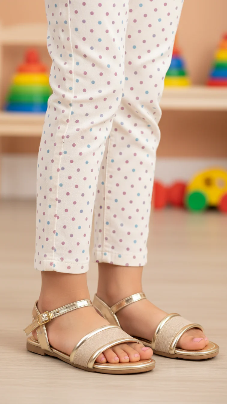 Girls Golden Fancy Sandal KD5879