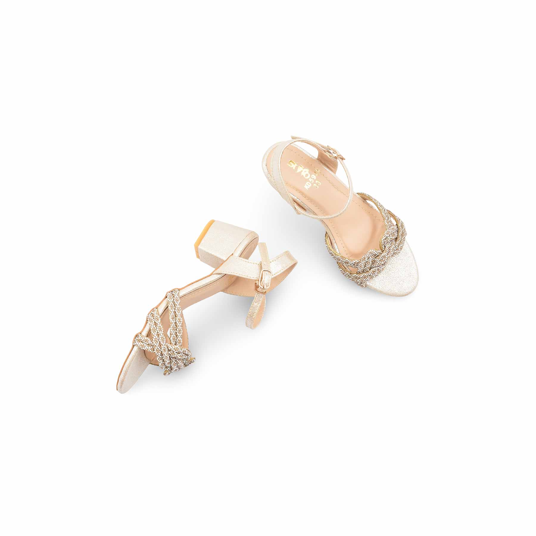 Girls Golden Fancy Sandal KD5929 - Image 5