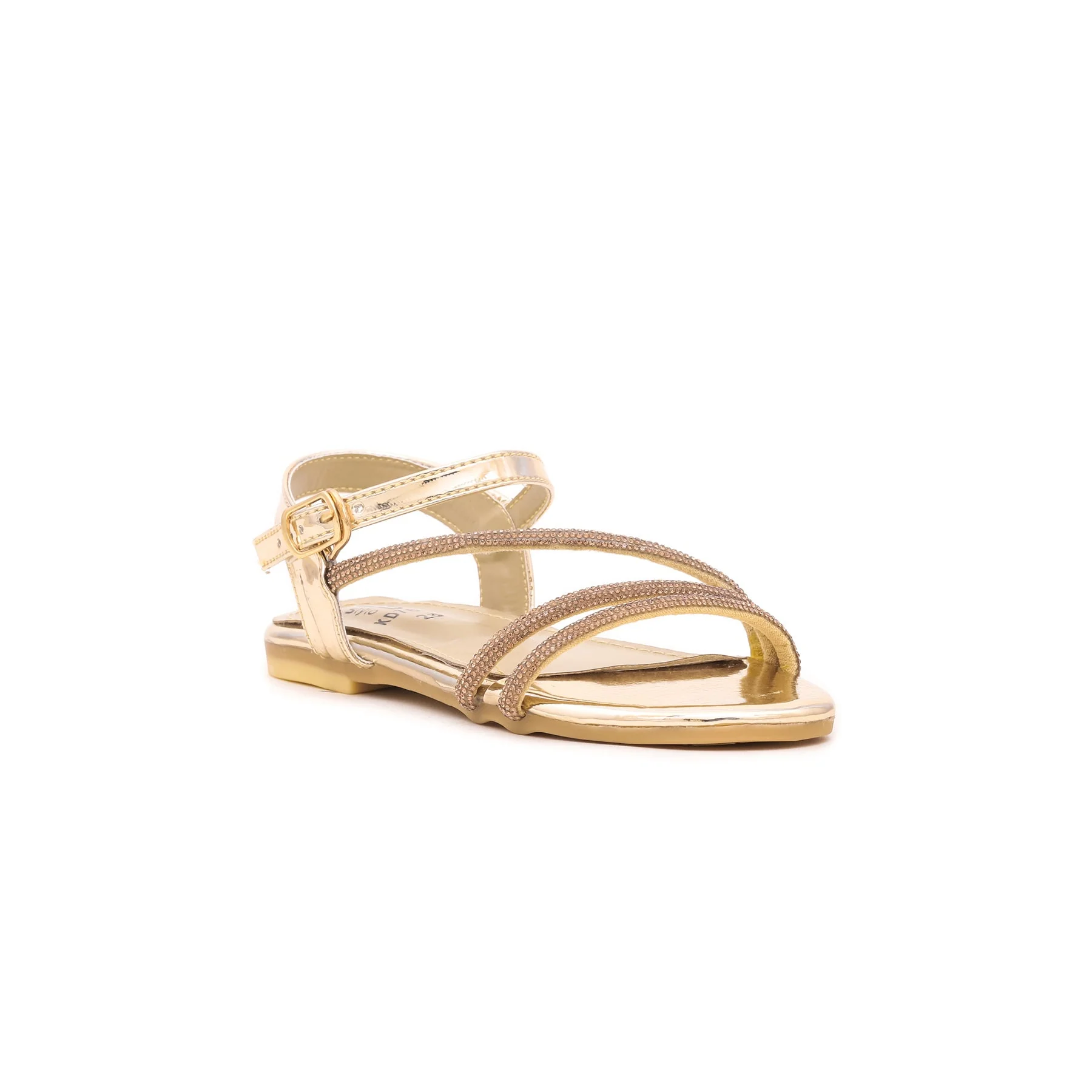 Girls Golden Fancy Sandal KD7678 - Image 2