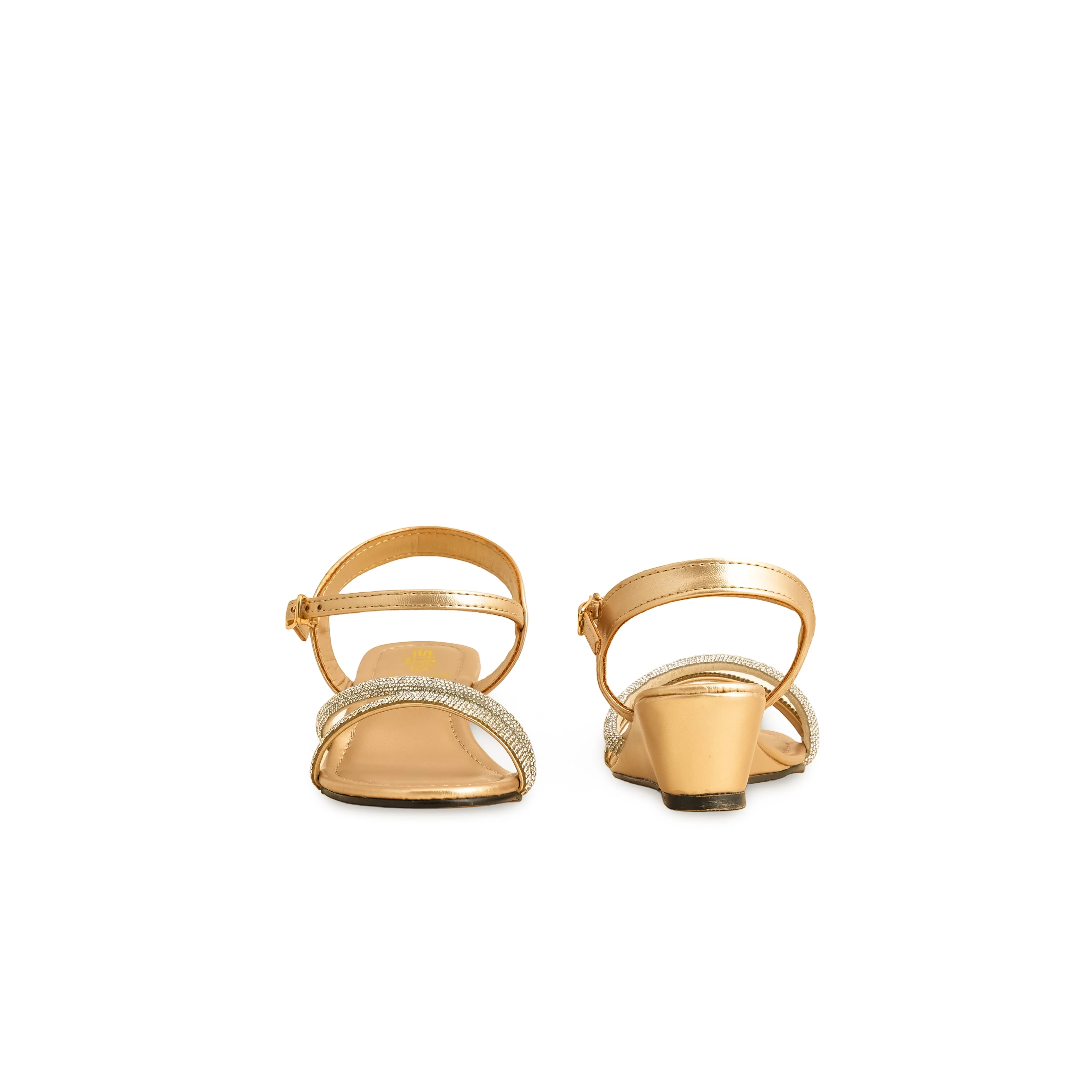 Girls Golden Fancy Sandal KD9758 - Image 3