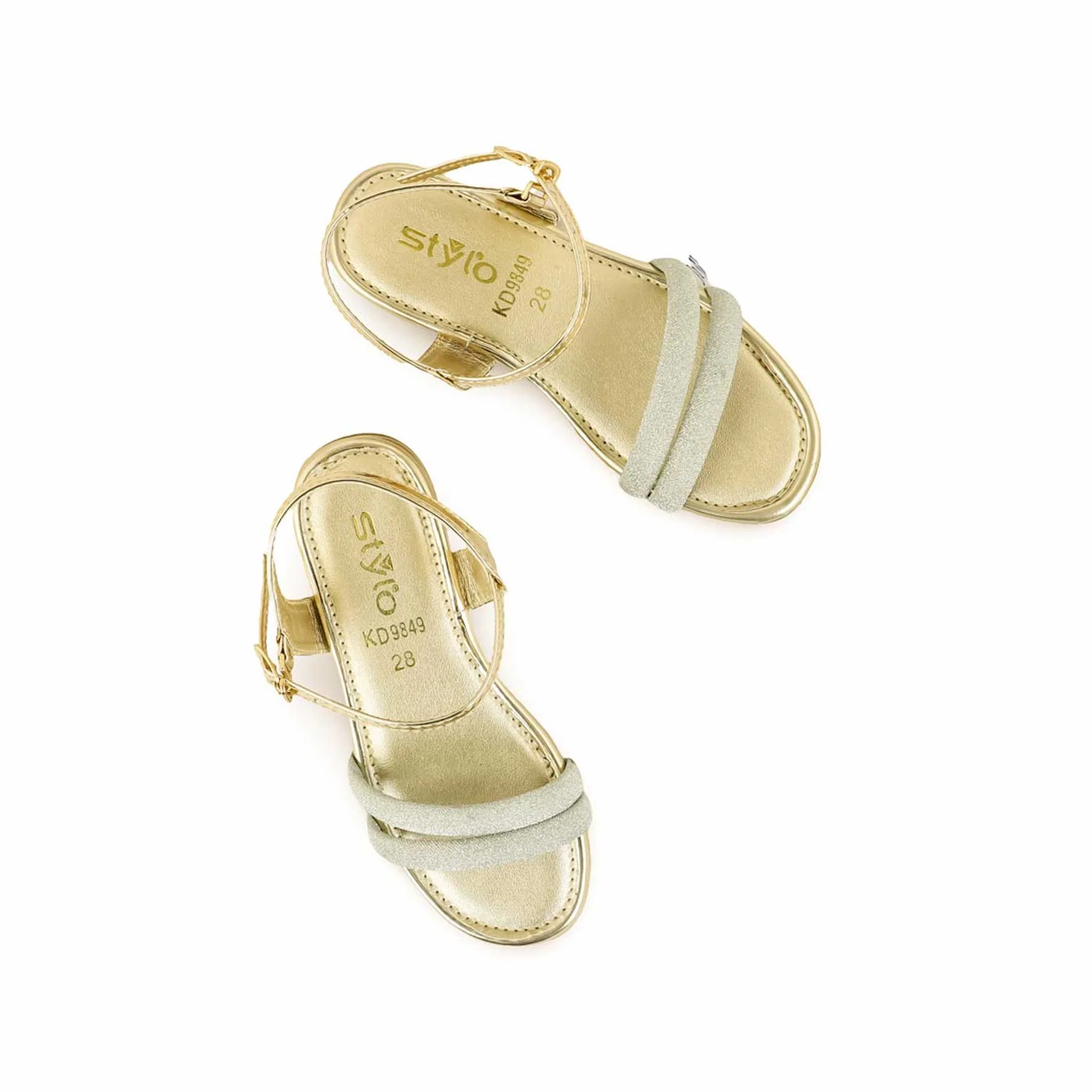 Girls Golden Fancy Sandal KD9849 - Image 5