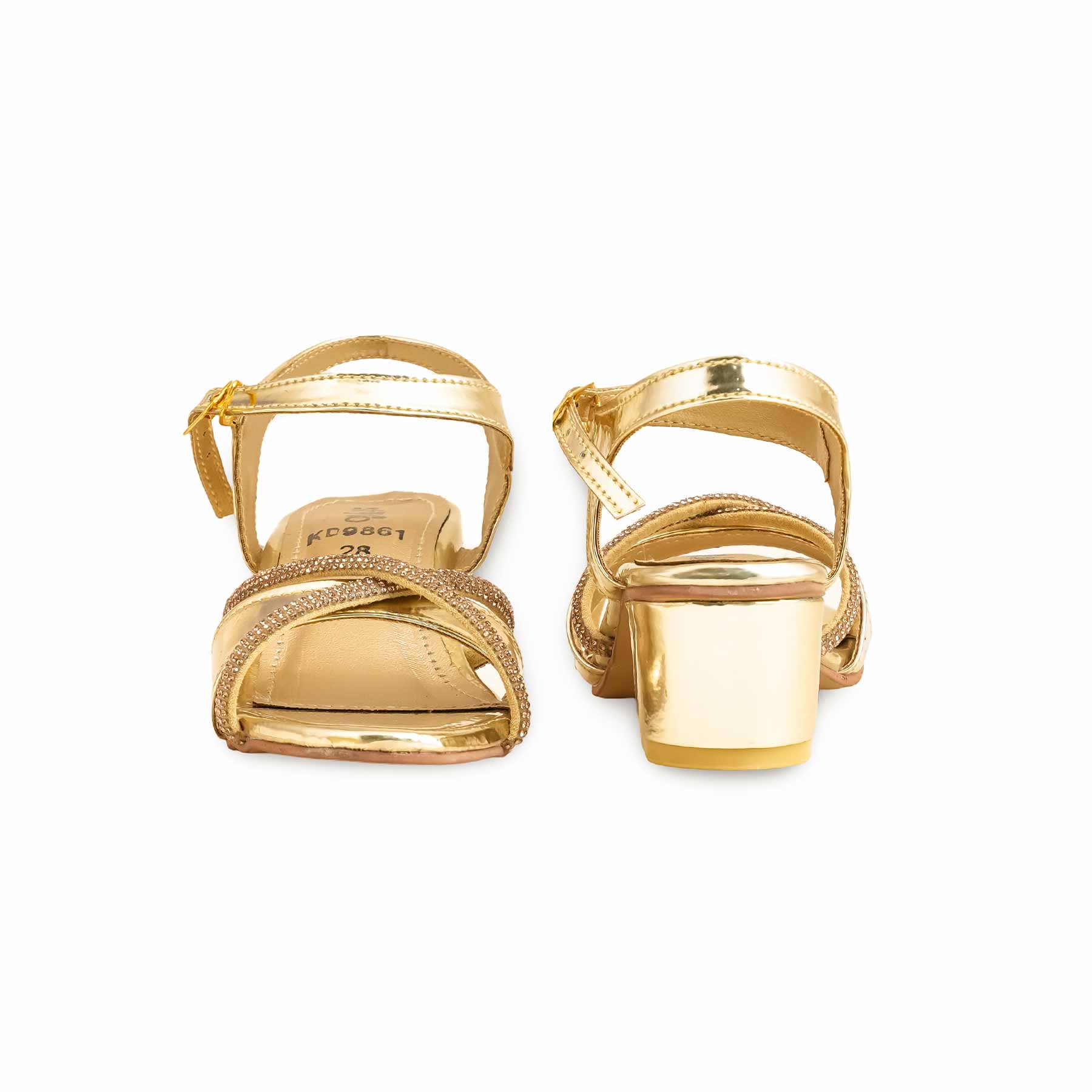 Girls Golden Fancy Sandal KD9861 - Image 4